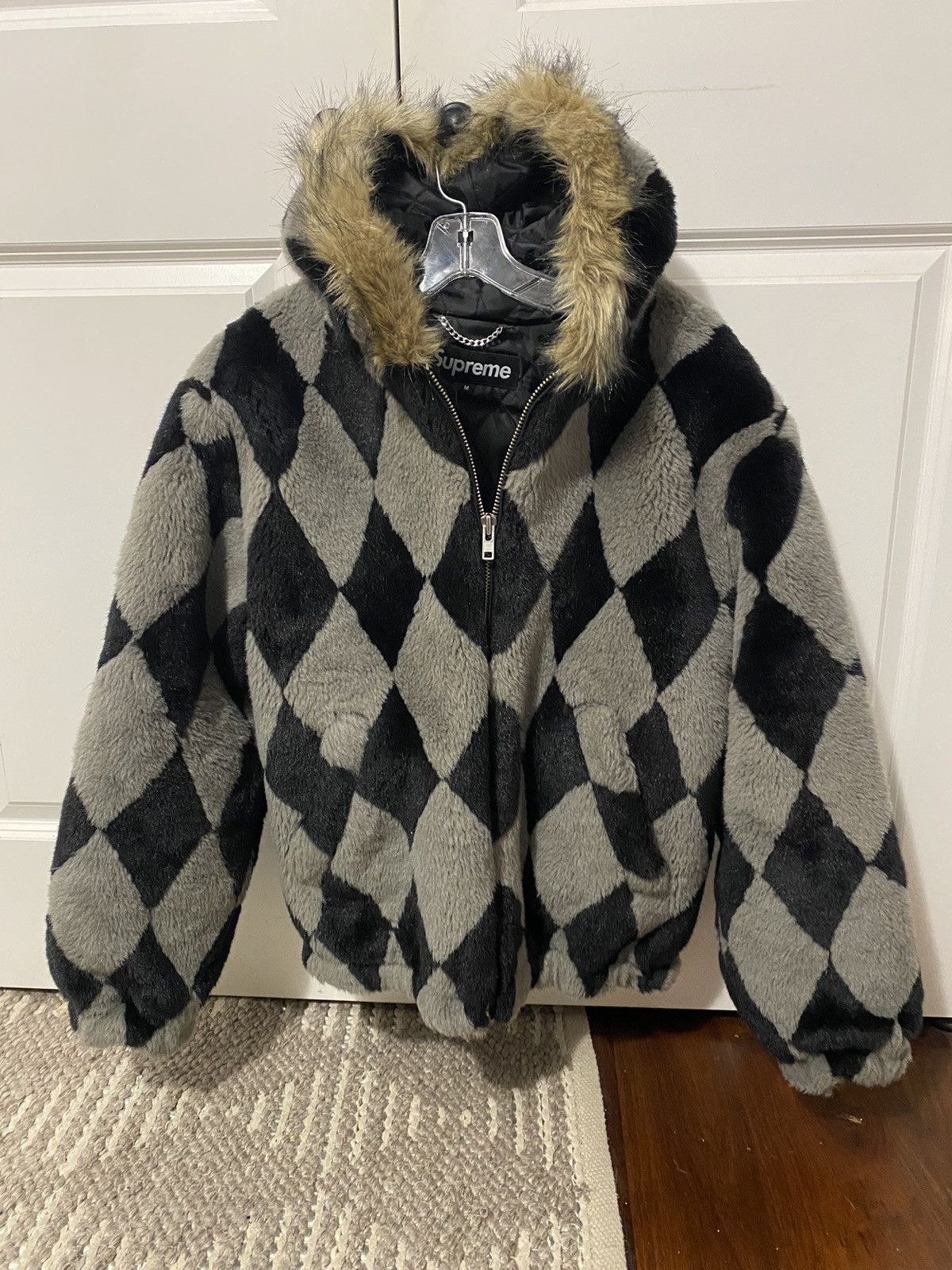 18 Supreme Diamond Faux Fur Jacket - ブルゾン