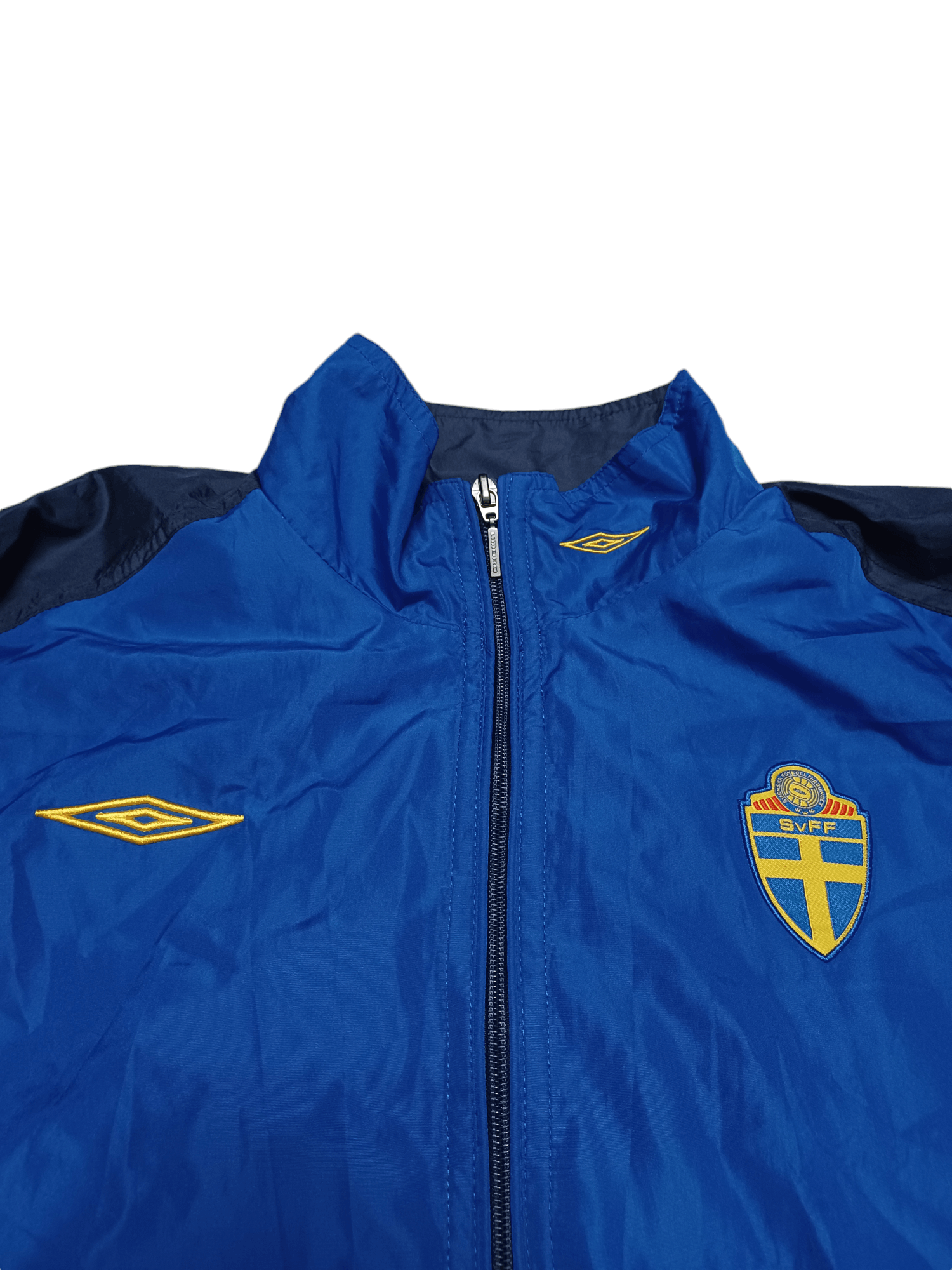 Umbro UMBRO SWEDEN VINTAGE 00S NYLON DRILL TRACKING JACKET SOCCER Size US M / EU 48-50 / 2 - 2 Thumbnail