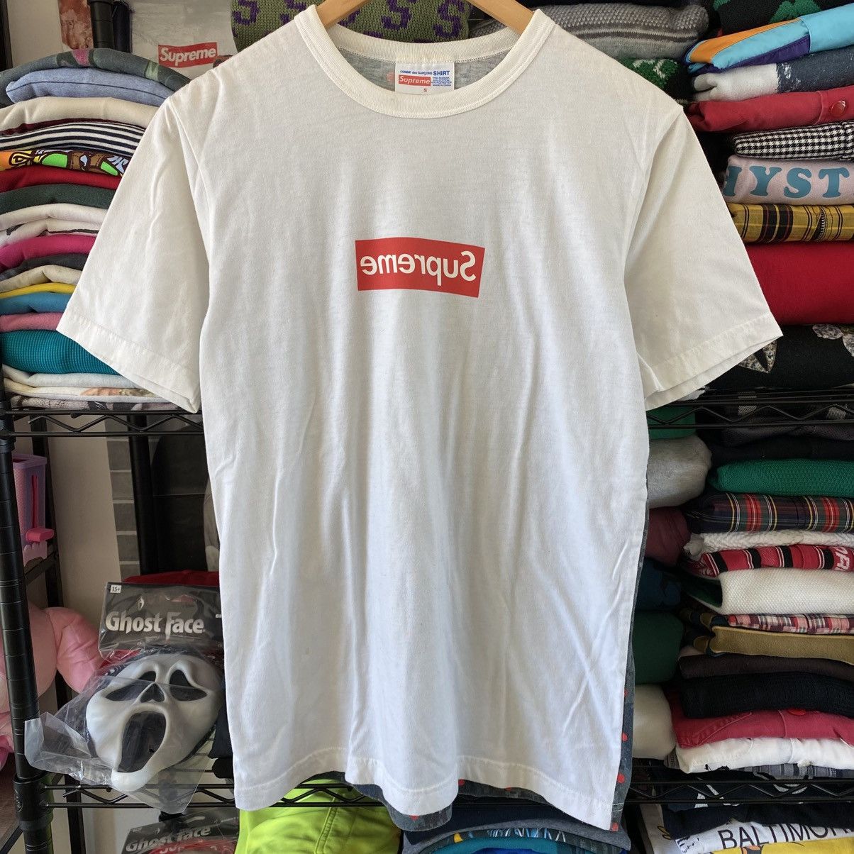 Comme des Garcons SHIRT × Supreme Supreme Comme Des Garcons Box Logo T-Shirt Red 2013 Size US S / EU 44-46 / 1 - 1 Thumbnail