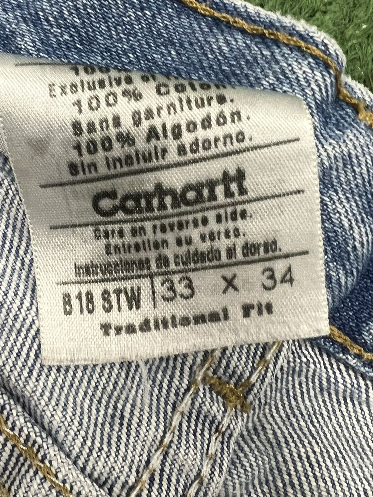 Carhartt Vintage Y2K Carhartt B18 STW Work Jeans Size US 33 - 5 Thumbnail