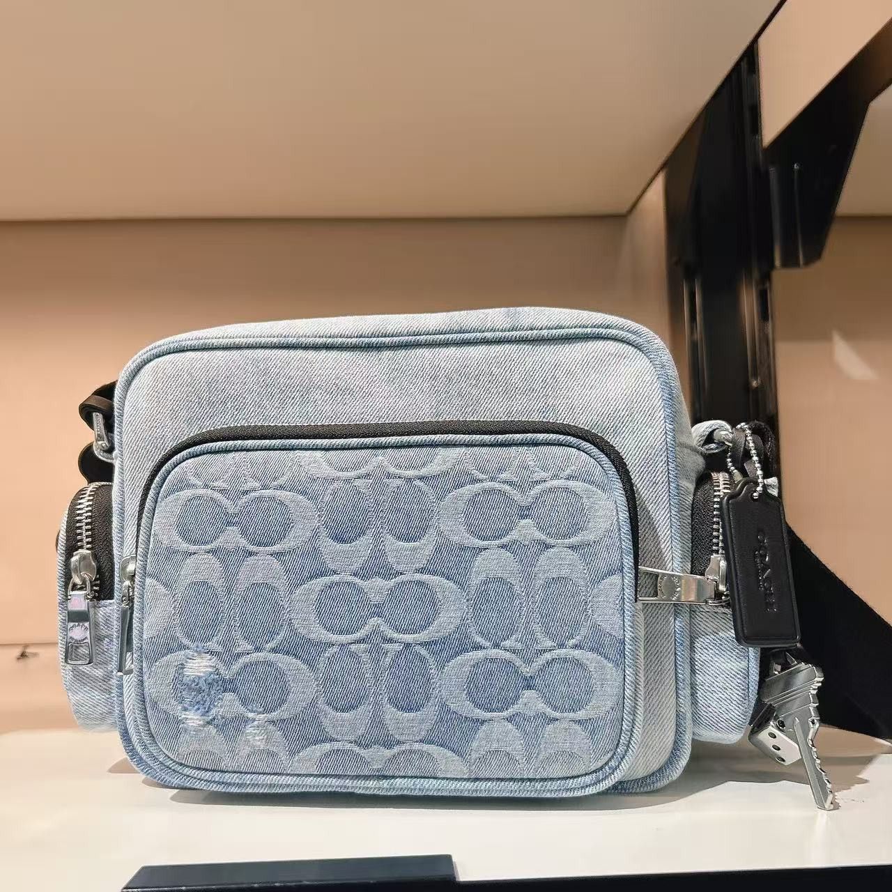 Coach Fletcher Crossbody Bag In Loved Signature Denim CEA06 Size ONE SIZE - 1 Thumbnail