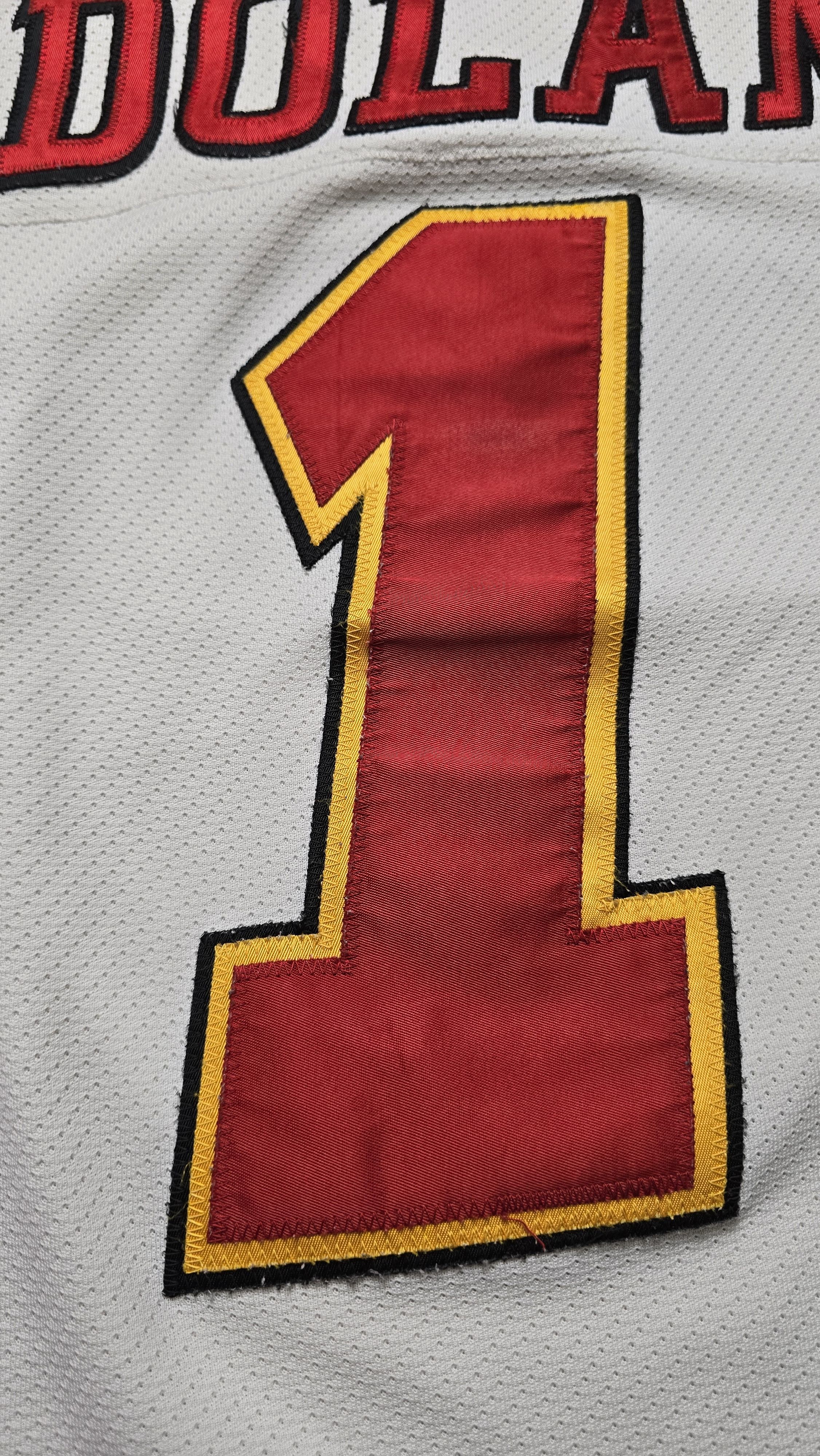 Ccm VTG CCM Air-Knit Calgary Flames Dolan #1 NHL Hockey Jersey Size US M / EU 48-50 / 2 - 6 Thumbnail