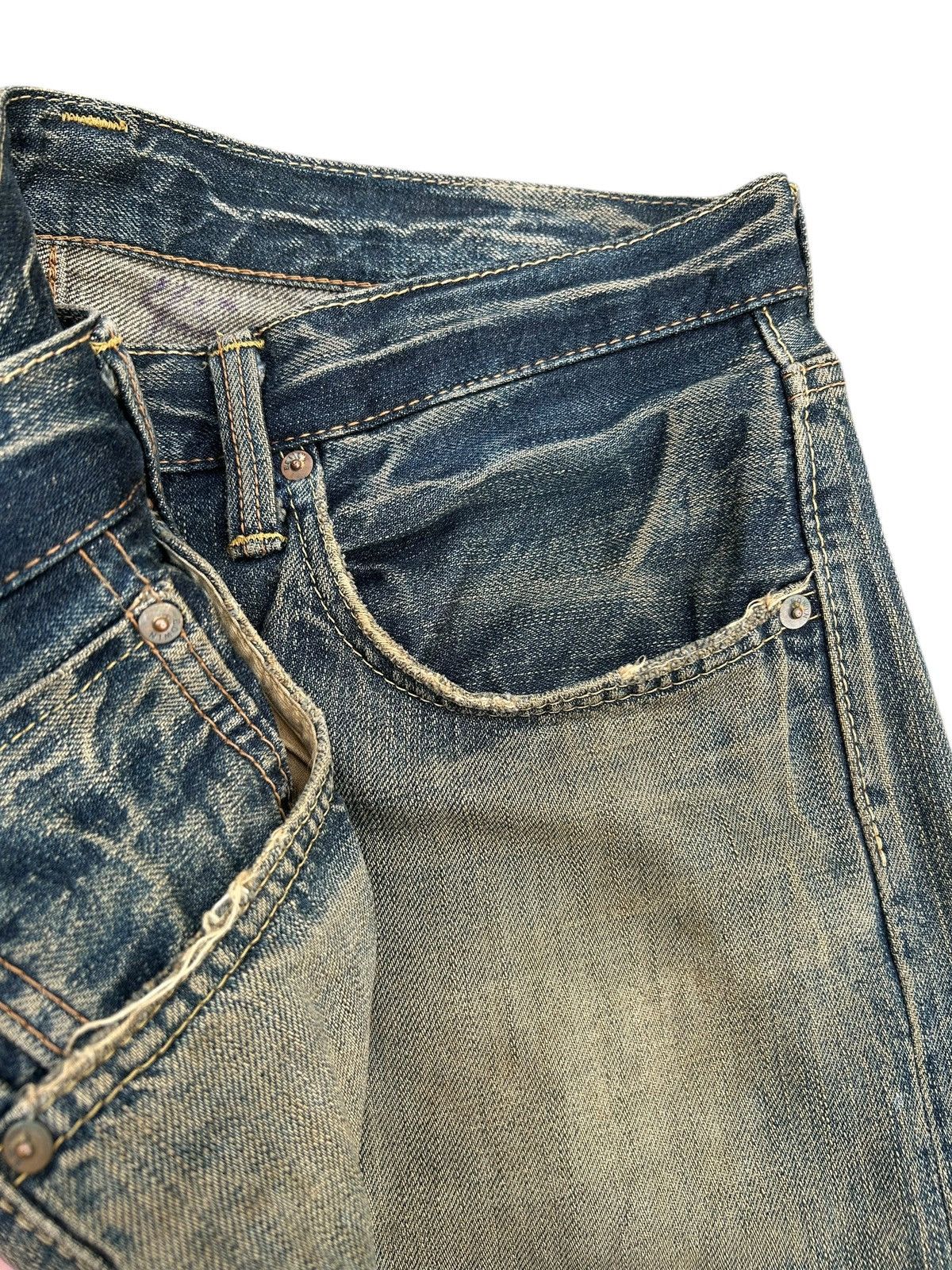 Kapital Rusty Vintage Edwin 505 BXX Selvedge Distressed Denim Jeans Size US 36 / EU 52 - 9 Thumbnail