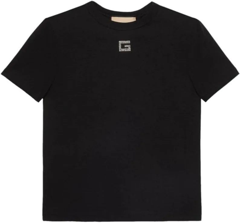 Gucci Gucci Crystal G Cotton Jersey T Shirt SIZE XS Size ONE SIZE - 1 Thumbnail