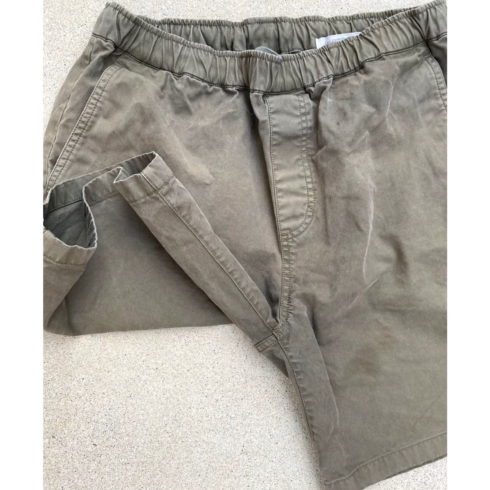 Outerknown Outerknown Men's Shorts M Green Solid Stretch DISTRESSED Beach PAINT Surf School Size US 31 - 7 Thumbnail