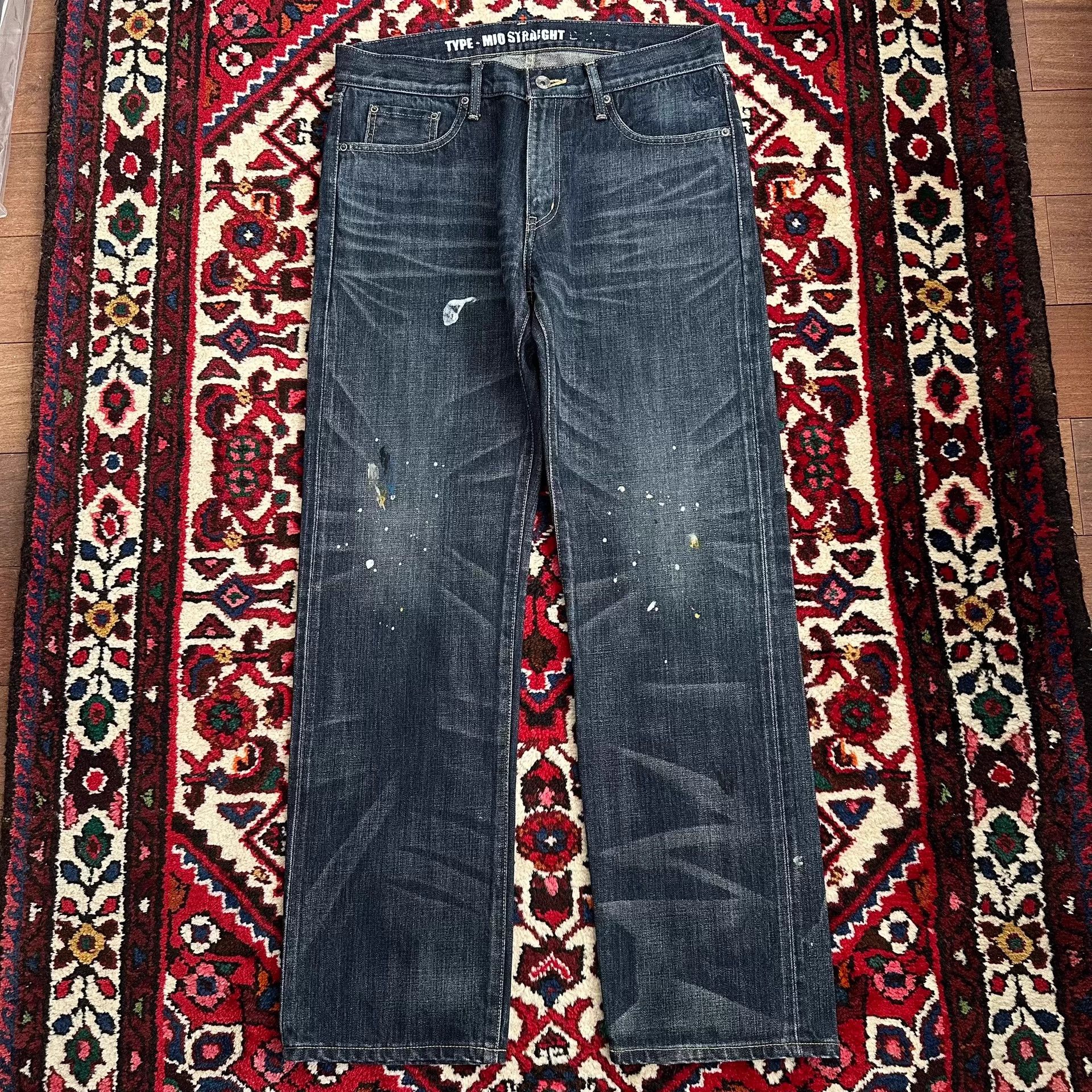 Neighborhood Neighborhood 08ex Smoke Dyed Denim Mid M Size US 33 - 1 Thumbnail