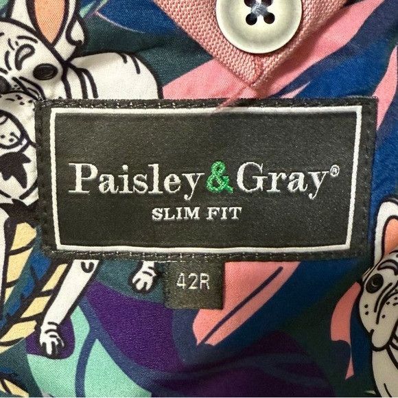 Other Paisley & Gray Plaid Blazer Bulldog Lining – Size 42R Size 42R - 11 Thumbnail