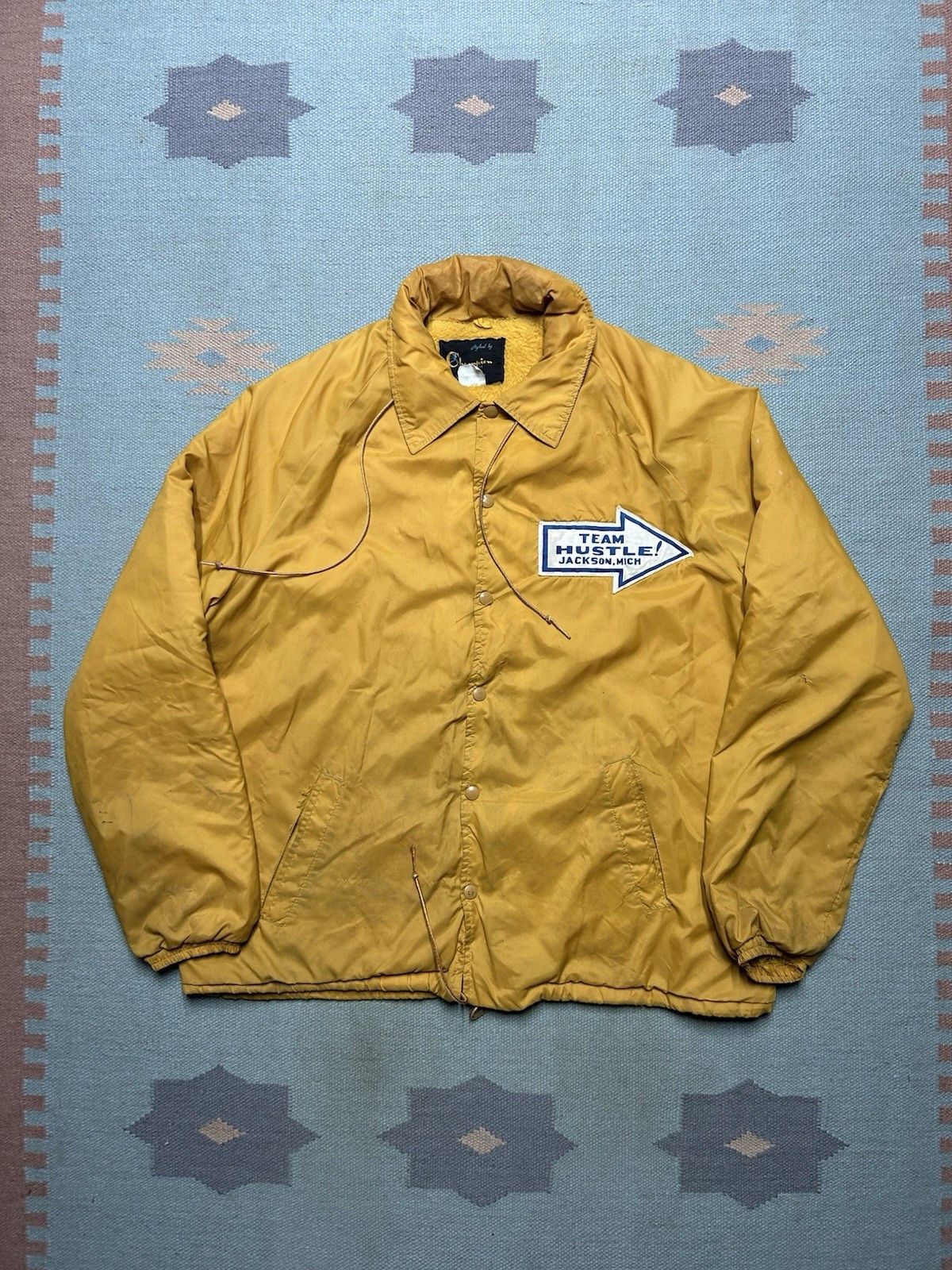 Vintage VTG 60s champion running man nylon jacket budweiser patch XL Size US XL / EU 56 / 4 - 8 Thumbnail