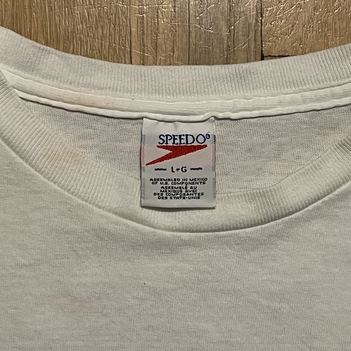 Speedo Vintage 1997 Speedo Finish Line Large White T Shirt Size US L / EU 52-54 / 3 - 3 Thumbnail