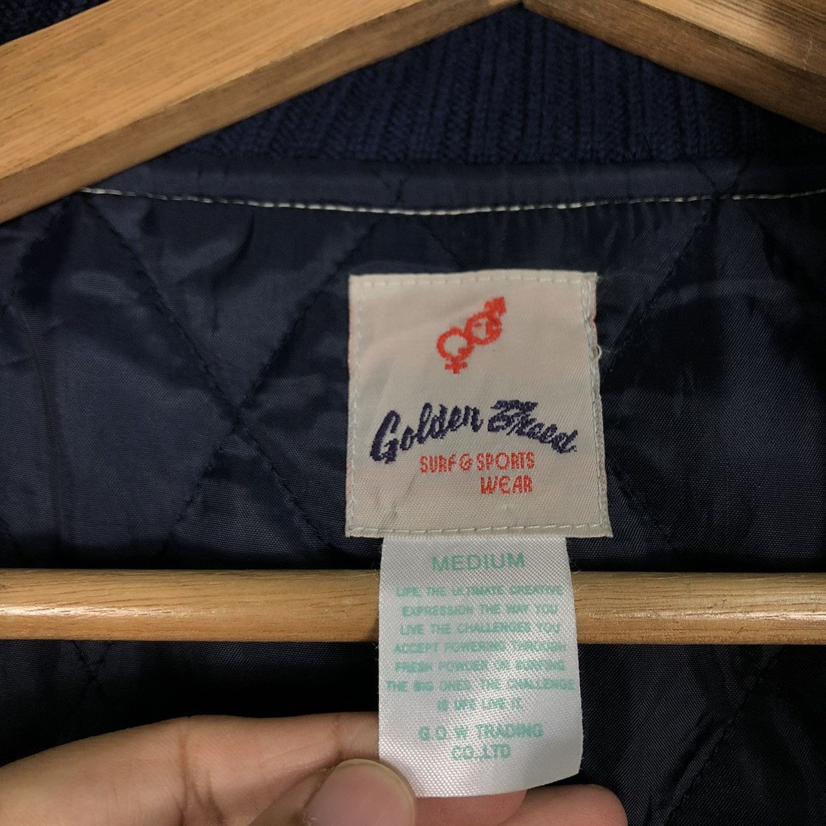 Japanese Brand 🔥VINTAGE HICKORY BOMBER JACKET GOLDEN BREED SURF & SPORTS Size US M / EU 48-50 / 2 - 19 Thumbnail