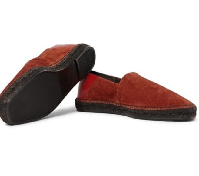 image of Tom Ford O1Loc1C0524 J1165T Suede Barnes Espadrilles In Red Shoes, Men's (Size 12)