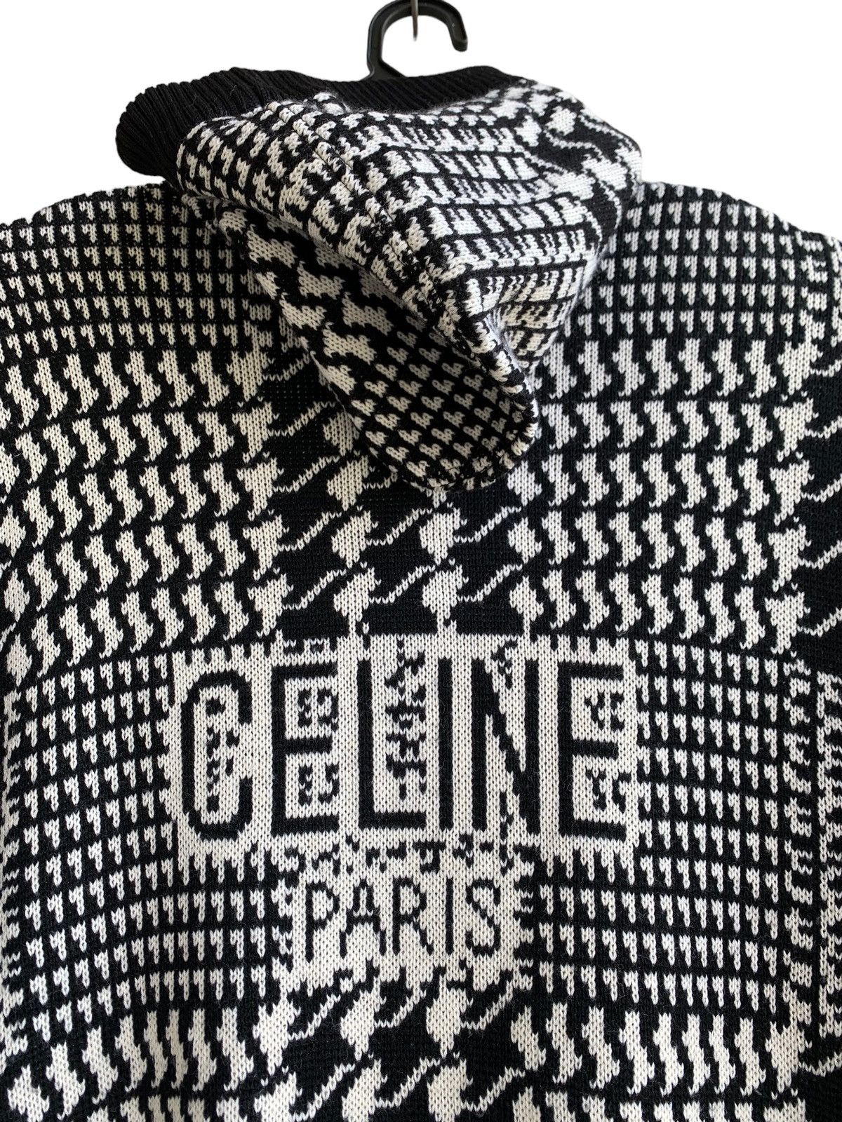 Celine Celine Paris Logo Knitted Hoodie Size S / US 4 / IT 40 - 5 Thumbnail
