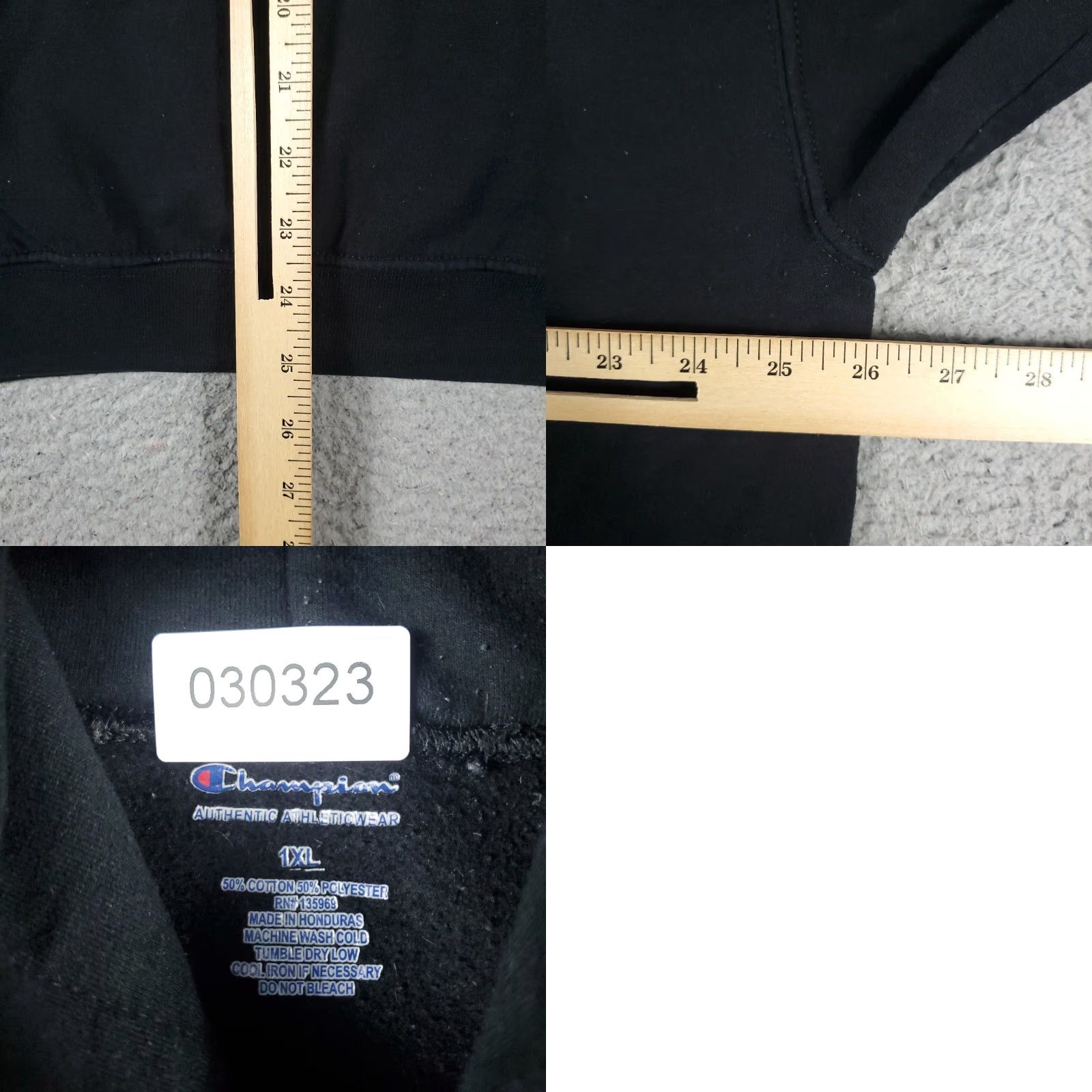 Champion Champion Hoodie Men XL Black Pullover Casual Sweatshirt Long Sleeve Mock Neck Size US XL / EU 56 / 4 - 8 Thumbnail