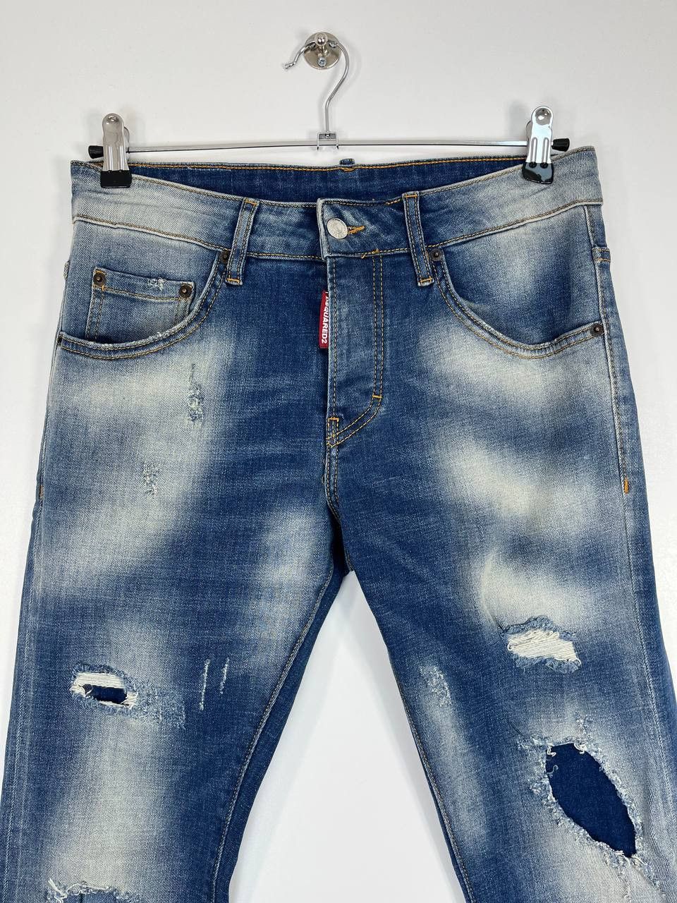 Dsquared2 Dsquared2 Blue Distressed Skinny Jeans Denim Mens Size 44 Size US 44 / EU 60 - 2 Thumbnail