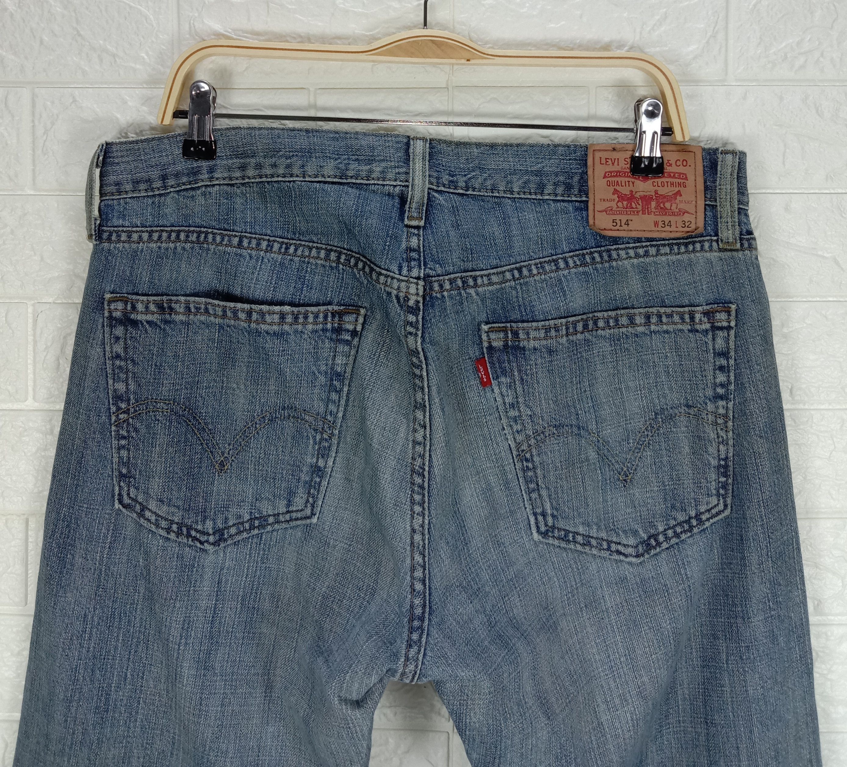 Levi's Vintage Levi's 514 Jeans Blue Wash Slim Straight Denim Size US 34 / EU 50 - 6 Thumbnail