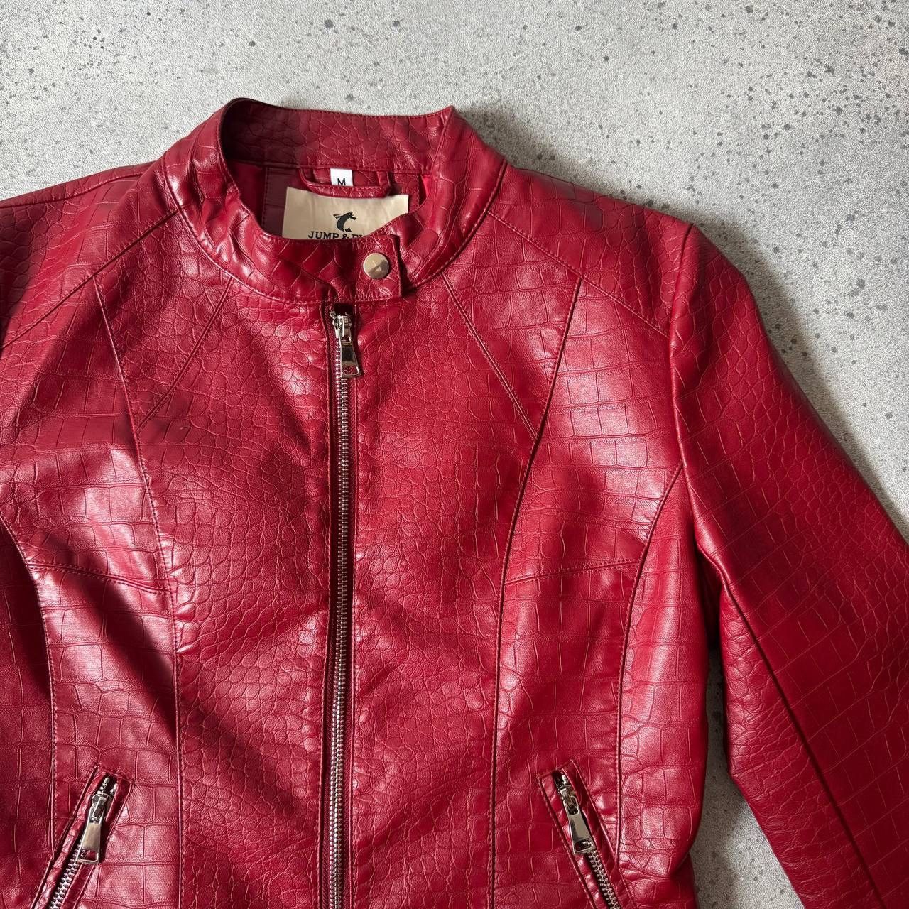 20471120 Y2K Woman’s Faux Leather Moto Biker Jacket Size M / US 6-8 / IT 42-44 - 6 Thumbnail