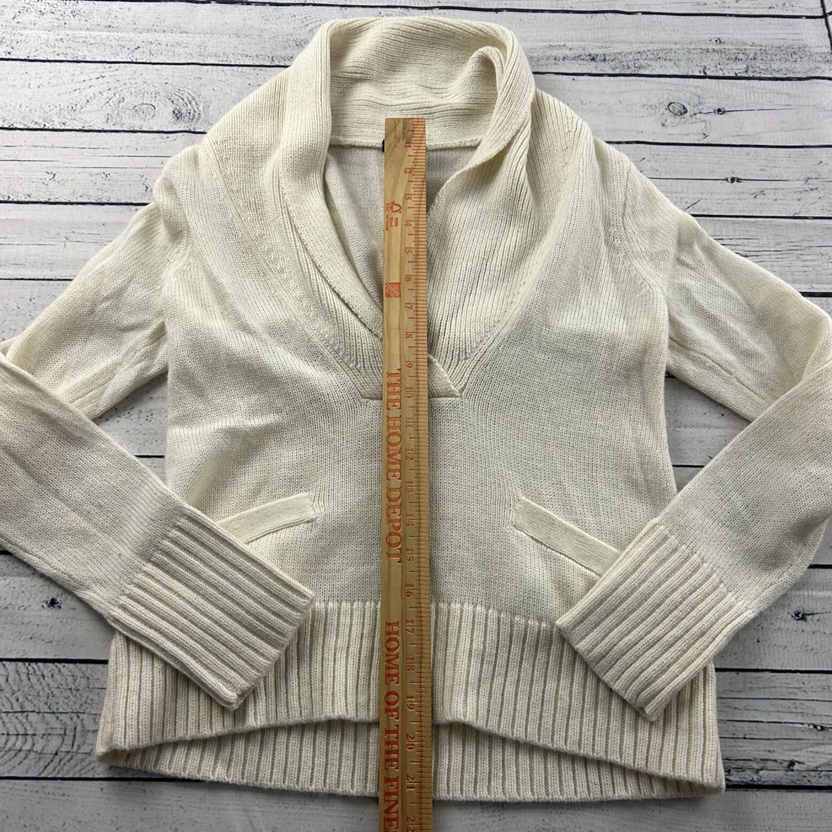 J.Crew J.Crew Alpaca Merino Wool Blend Sweater Womens Small Ivory Pullover Knit Casual 90s Size S / US 4 / IT 40 - 3 Thumbnail