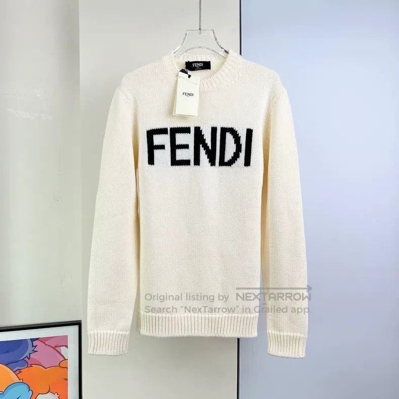 Fendi Fendi Ivory Letter Sweater Size US S / EU 44-46 / 1 - 2 Thumbnail