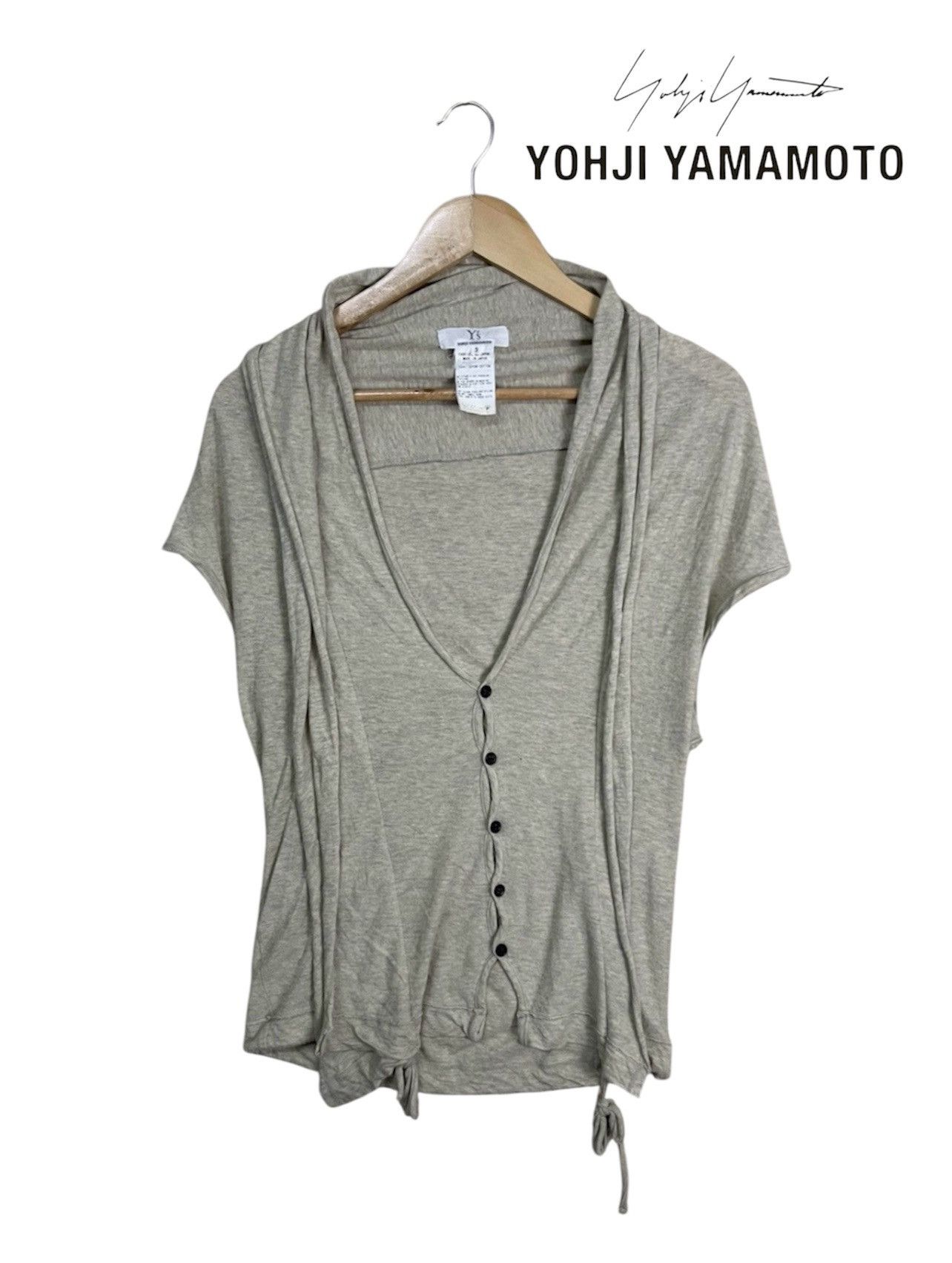 Yohji Yamamoto SS2021 YOHJI YAMAMOTO COTTON BUTTON CARDIGAN SLEEVELESS Size M / US 6-8 / IT 42-44 - 1 Thumbnail