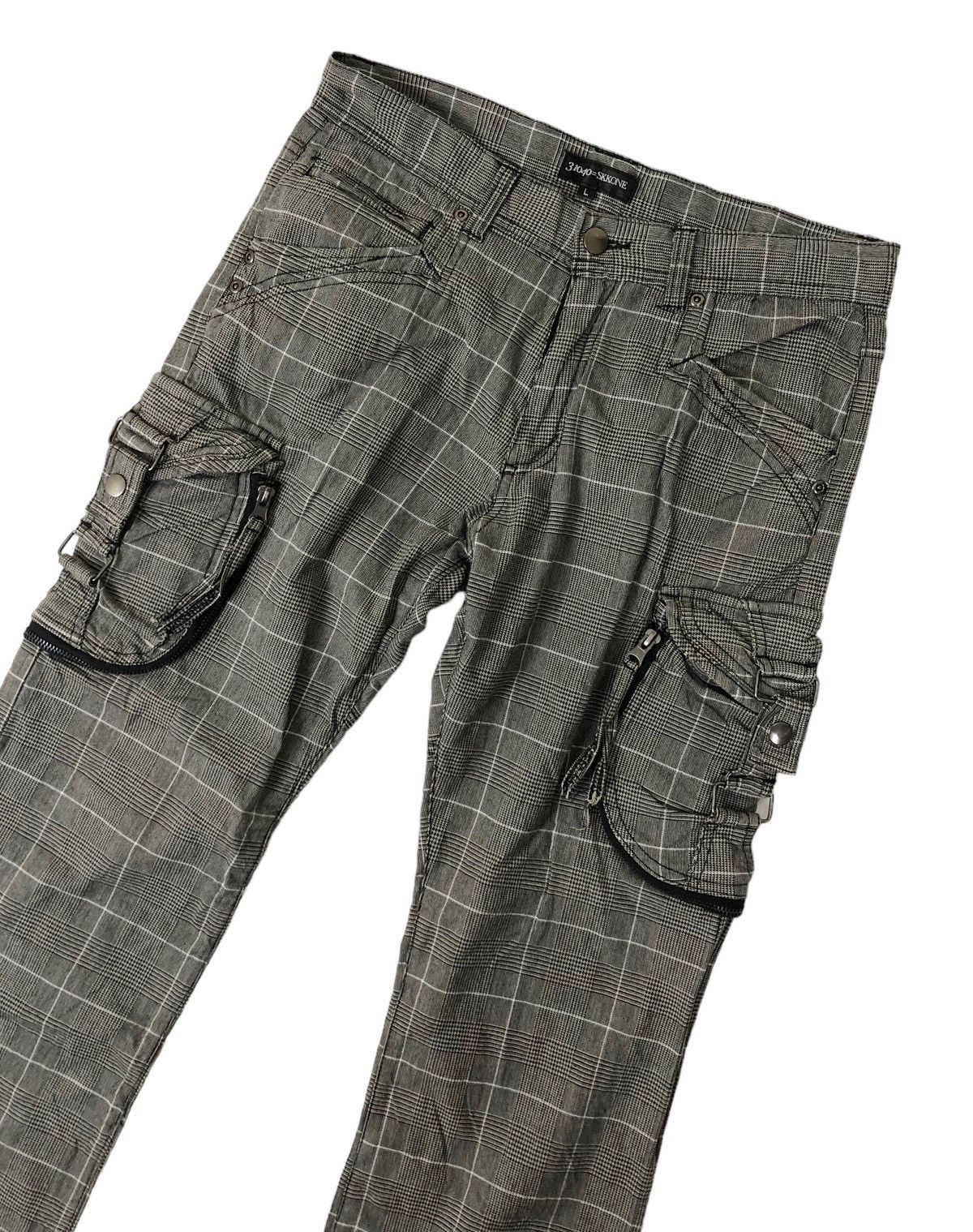 Japanese Brand Japanese Brand 31040=SKKONE Checkered Plaid Cargo Pants Size US 30 / EU 46 - 5 Thumbnail