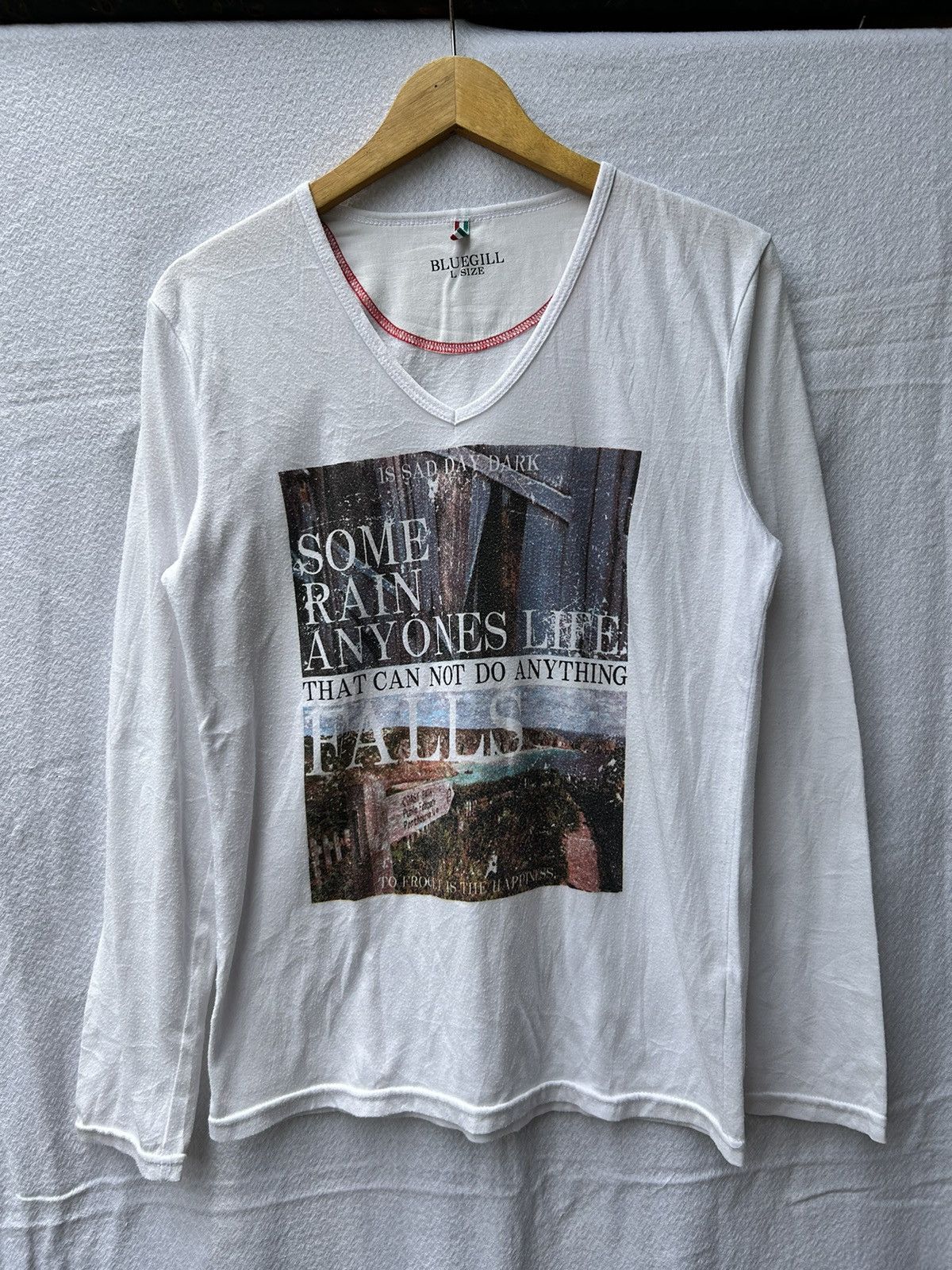 If Six Was Nine × Japanese Brand × Le Grande Bleu (L.G.B.) Bluegill japanese poem longsleeve Size US L / EU 52-54 / 3 - 1 Thumbnail