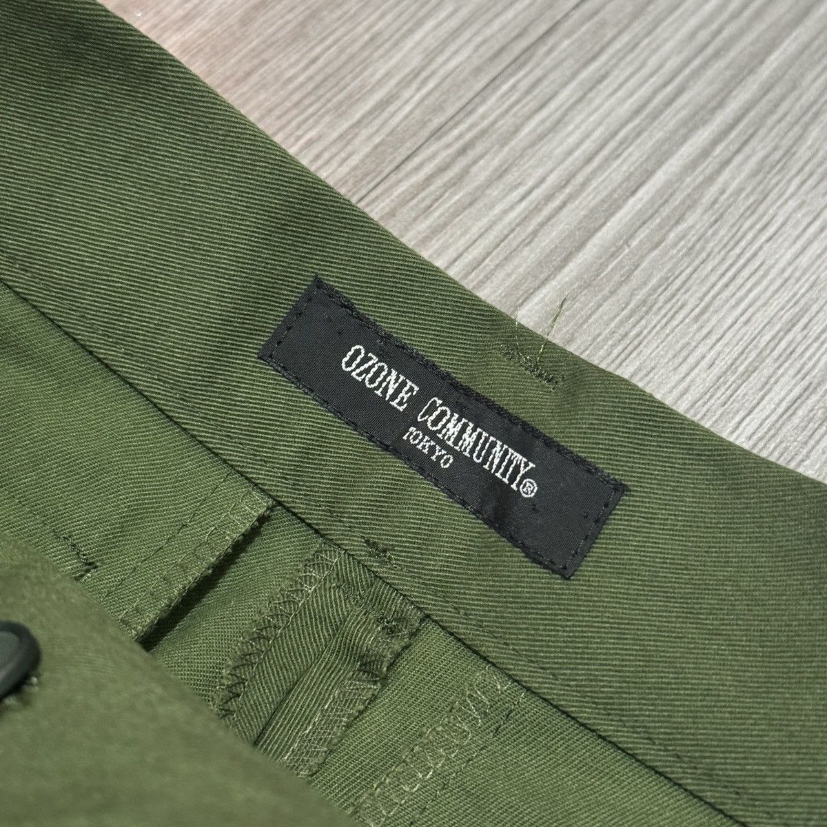 Japanese Brand Ozone Community Olive Green Cargo Pants Size 24" / US 00 / IT 34 - 5 Thumbnail