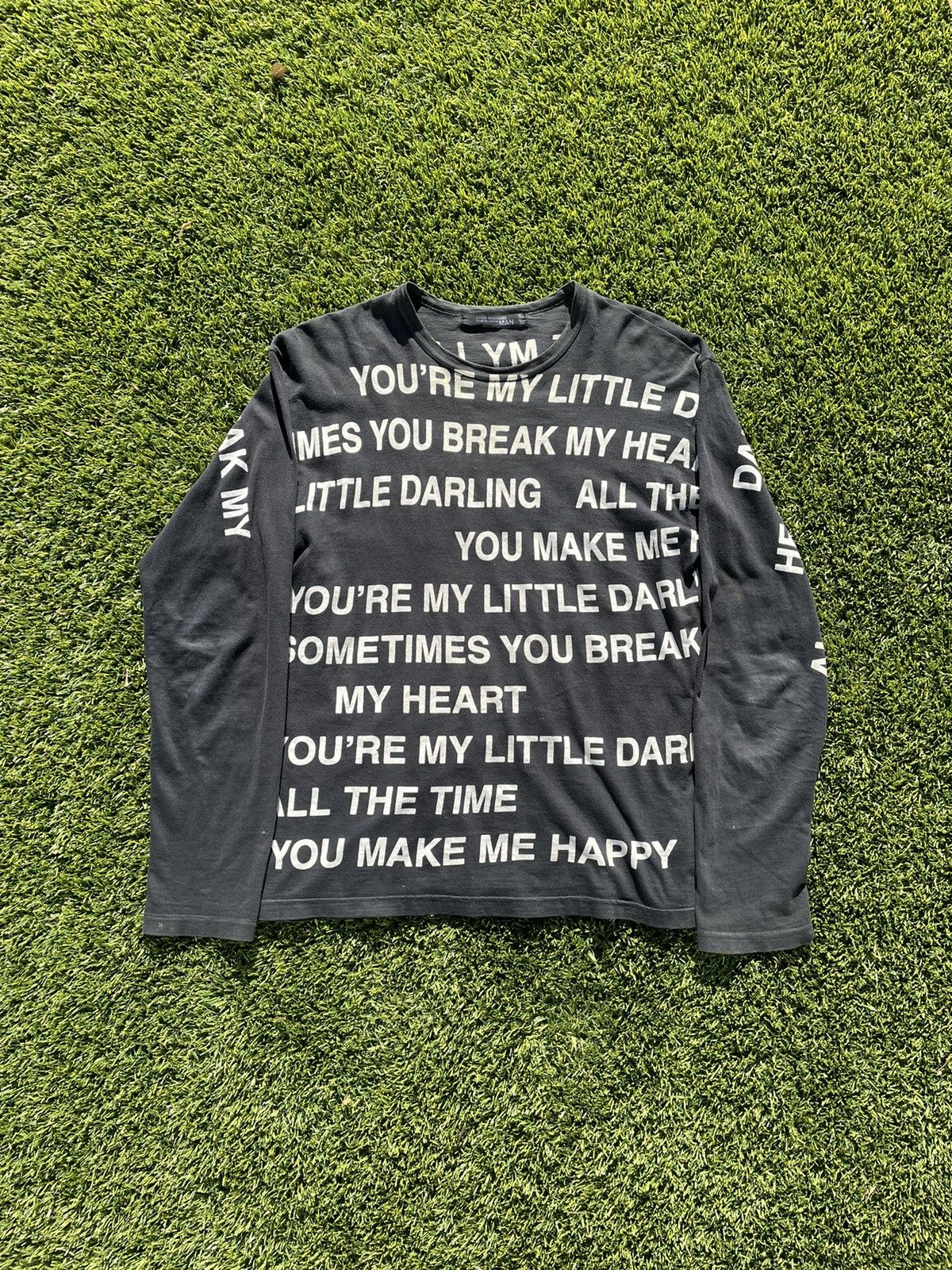image of Ad2001 Junya Watanabe Poem Black Long Sleeve, Men's (Size Medium)