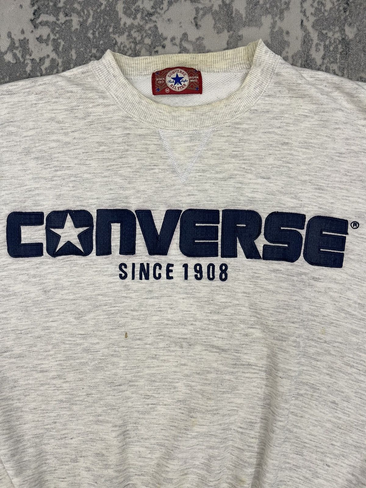 Converse Vintage Converse Big Logo Spellout Embroidery Sweatshirt Size US L / EU 52-54 / 3 - 3 Thumbnail
