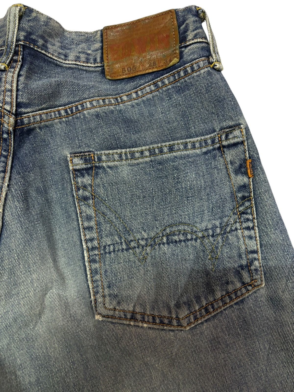 Edwin Vtg Edwin Japan 505 Selvedge Distressed Jeans Size US 28 / EU 44 - 11 Thumbnail