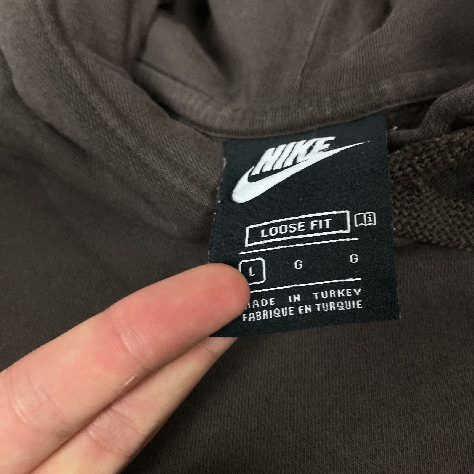 Nike Nike Sportswear Women's Brown Cotton Loose Fit Hoodie Large Size L / US 10 / IT 46 - 6 Thumbnail