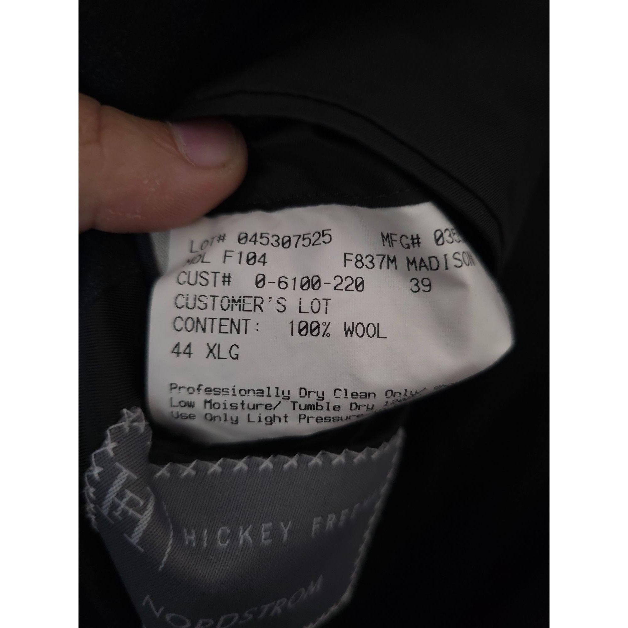 Hickey Freeman Hickey Freeman Nordstrom Mens Wool Blazer 44 XLG Size 44R - 6 Thumbnail