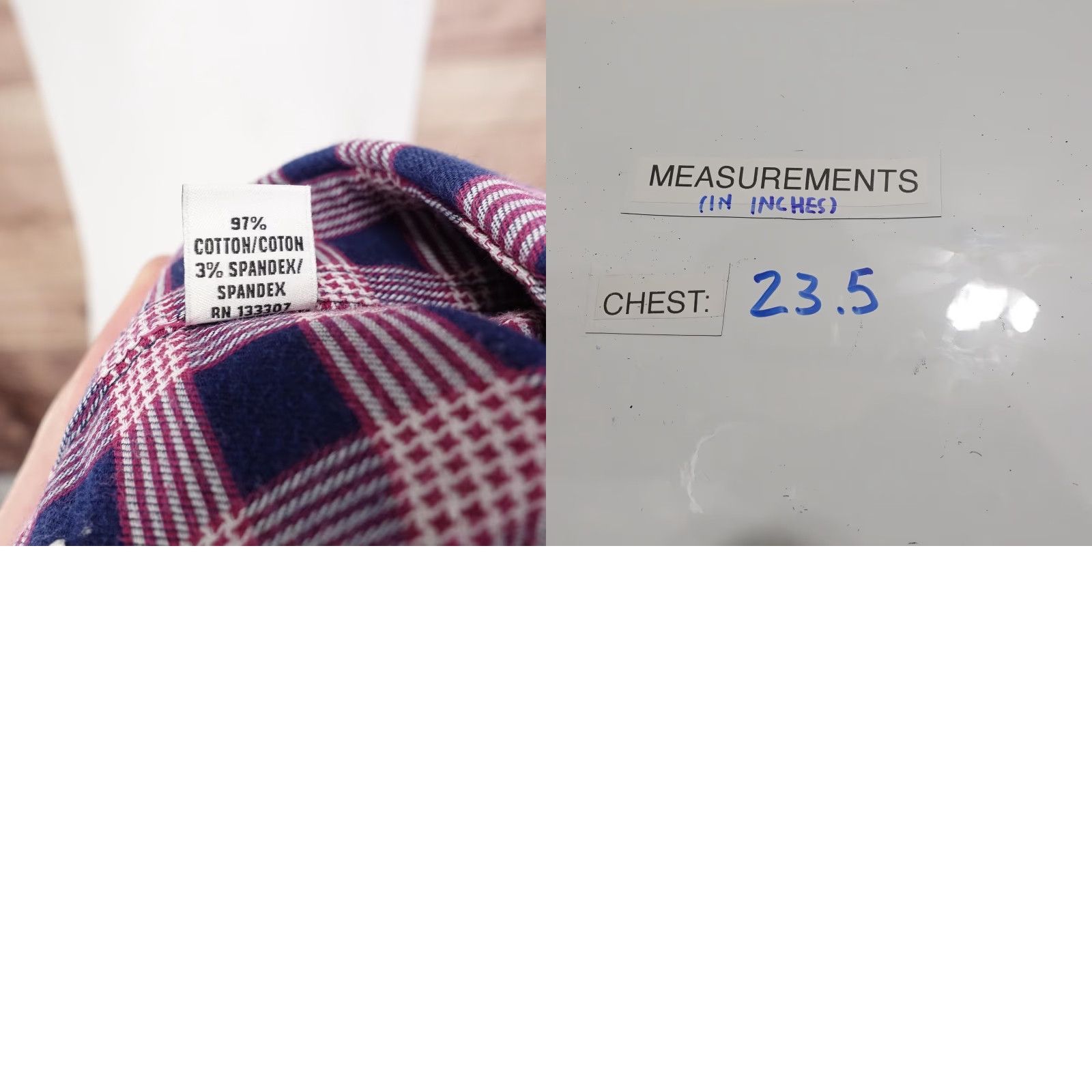Ben Sherman Ben Sherman Slim Fit Dress Shirt Mens 16.5 Large Blue Pink Plaid Tailored Stretch Size US L / EU 52-54 / 3 - 8 Thumbnail
