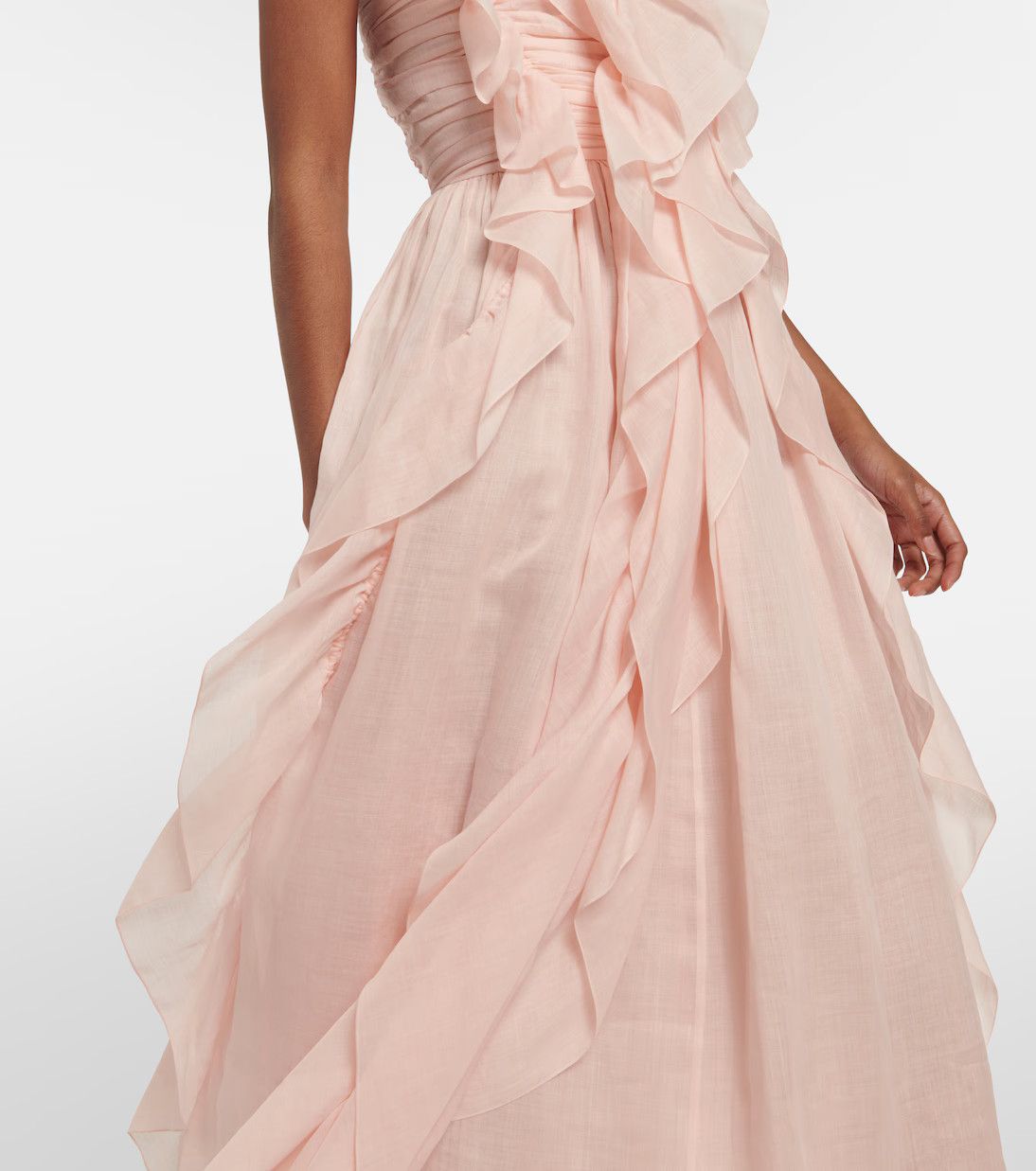 Chloe o1y0825 Midi Dress in Light Pink Size M / US 6-8 / IT 42-44 - 5 Thumbnail
