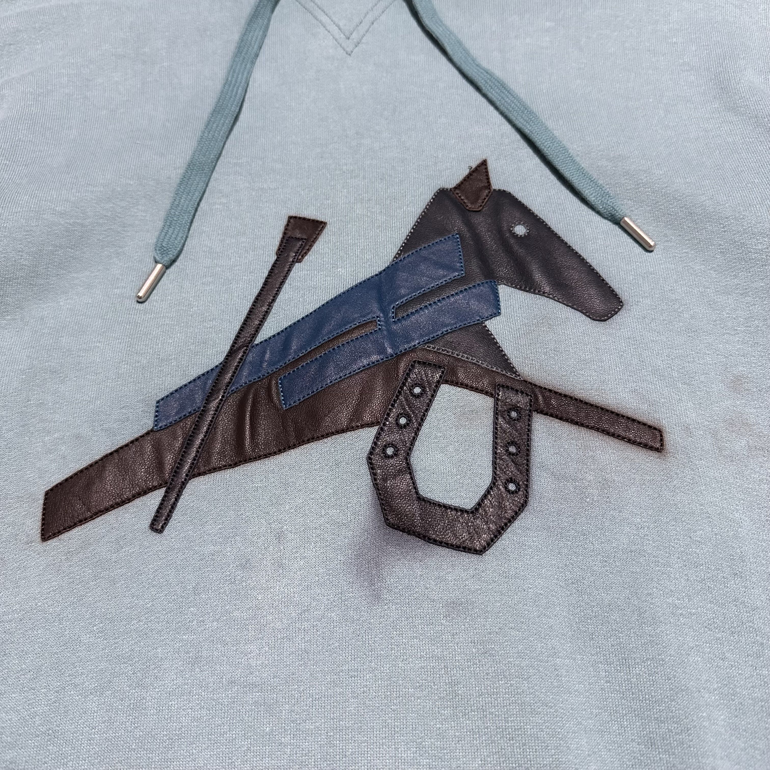 Hermes Hermes Runway Rare SS 2022 Leather Horse Hoodie Size US M / EU 48-50 / 2 - 7 Thumbnail