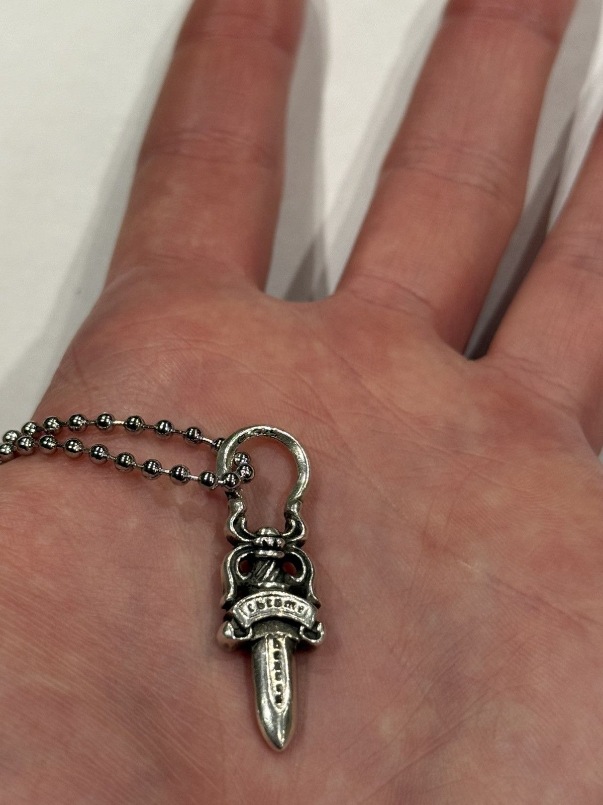 Chrome Hearts Chrome Hearts Dagger Pendant Silver Ball Chain Necklace #5 Size ONE SIZE - 8 Thumbnail