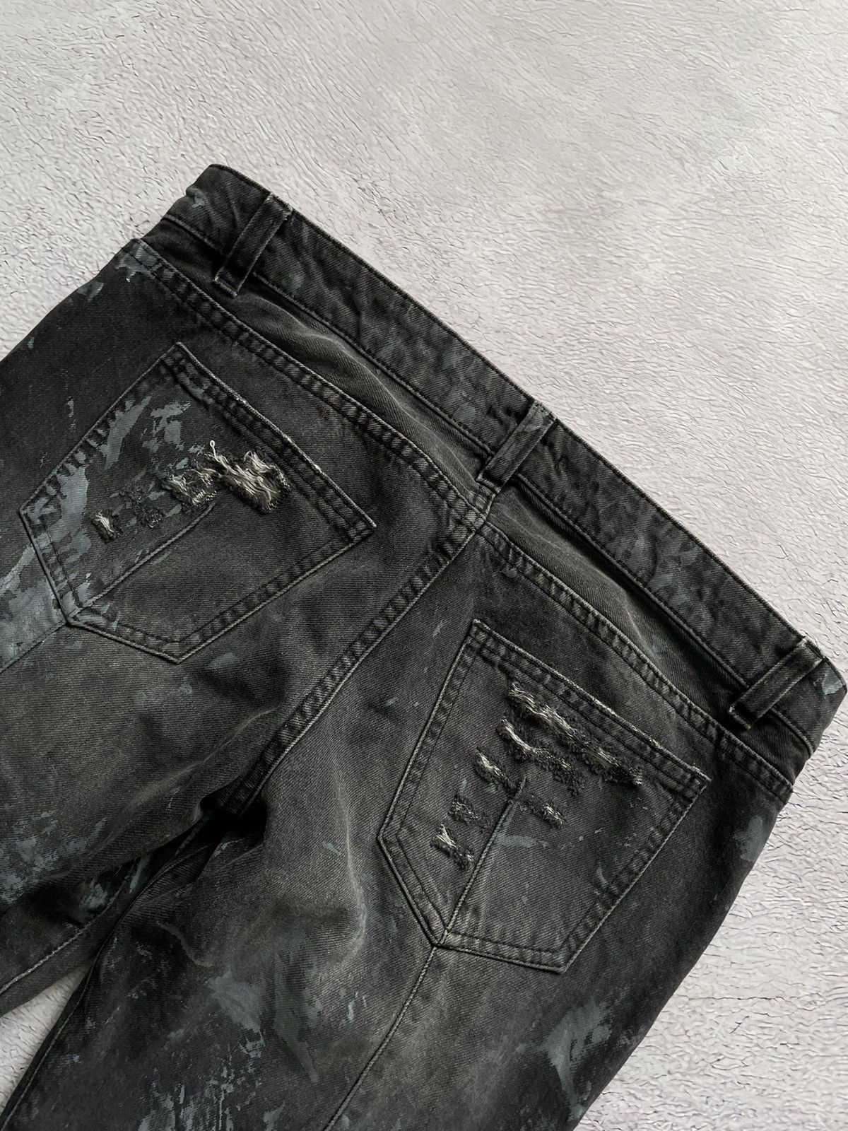 Balmain LUXURY! Balmain Jeans Woman Biker Distressed Faded Size 32" / US 10 / IT 46 - 10 Thumbnail