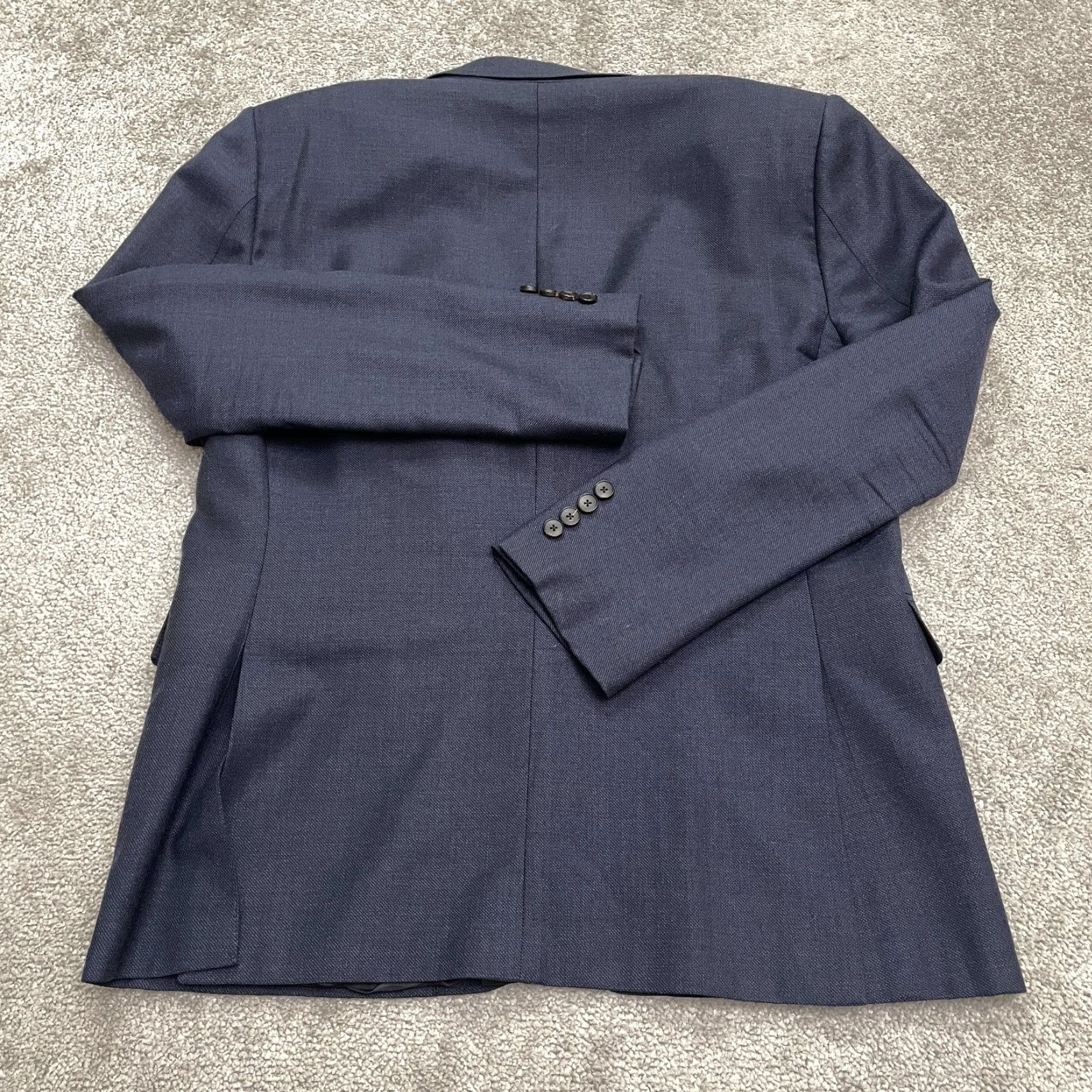 Ermenegildo Zegna Zegna Blazer Mens 8-52C Navy Blue Italy Style Sport Coat Formal Size 42R - 2 Thumbnail