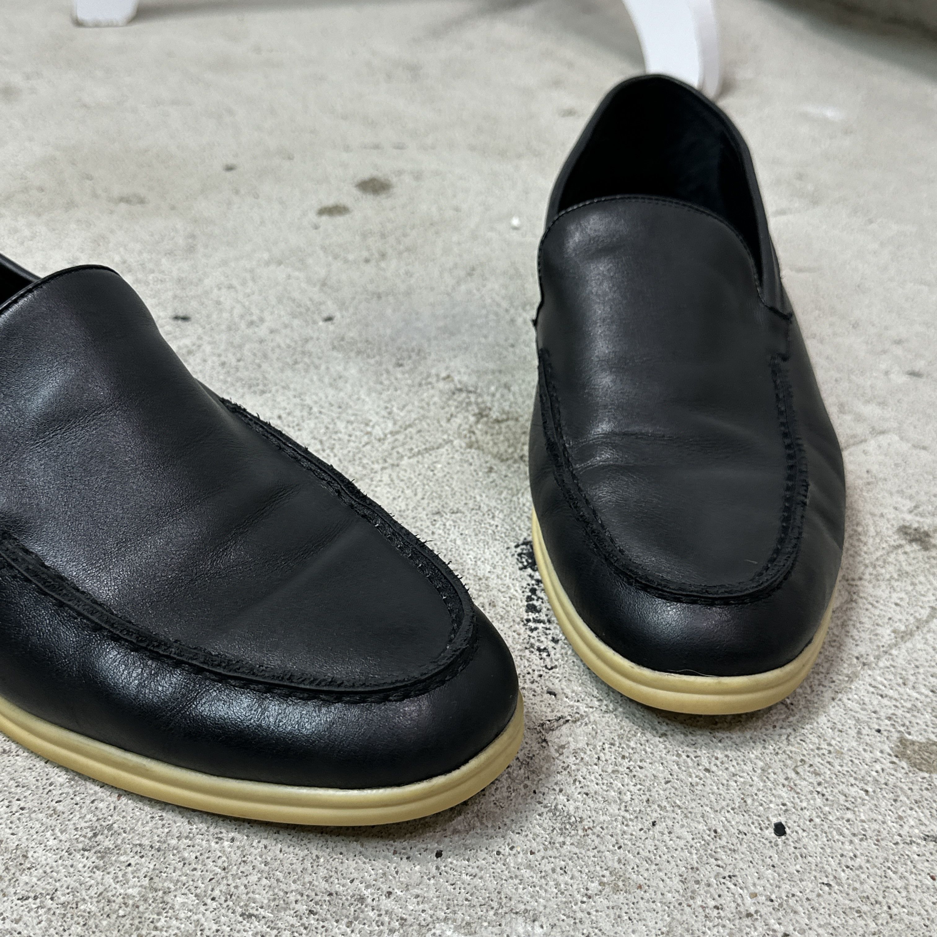 Vintage Vintage Leather Biker Loro Piana Walk Loafers Y2K Size US 9 / EU 42 - 8 Thumbnail