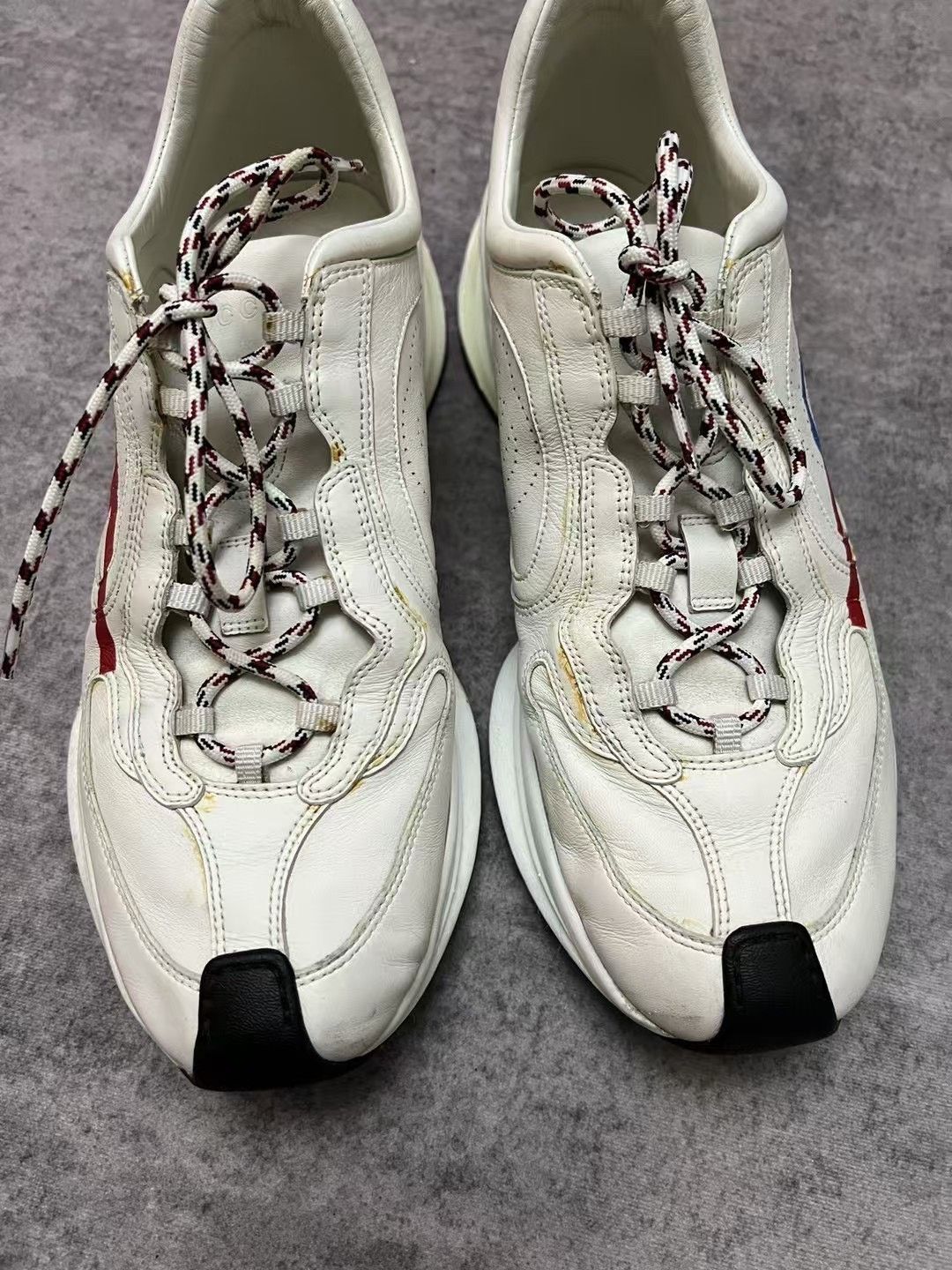 Gucci Gucci new blue and red color block double G line sneakers s Size US 10.5 / EU 43-44 - 4 Thumbnail