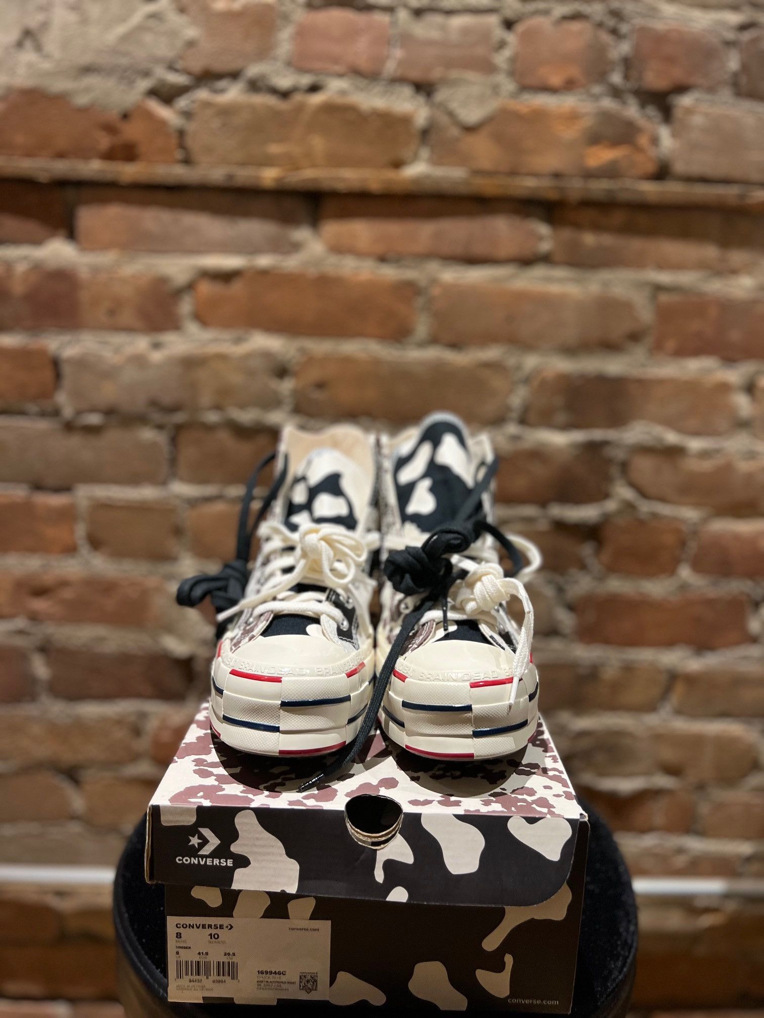 Brain Dead × Converse Brain Dead x Converse Chuck 70 “Cow Print” – White/Black/Red Size US 8 / EU 41 - 2 Thumbnail