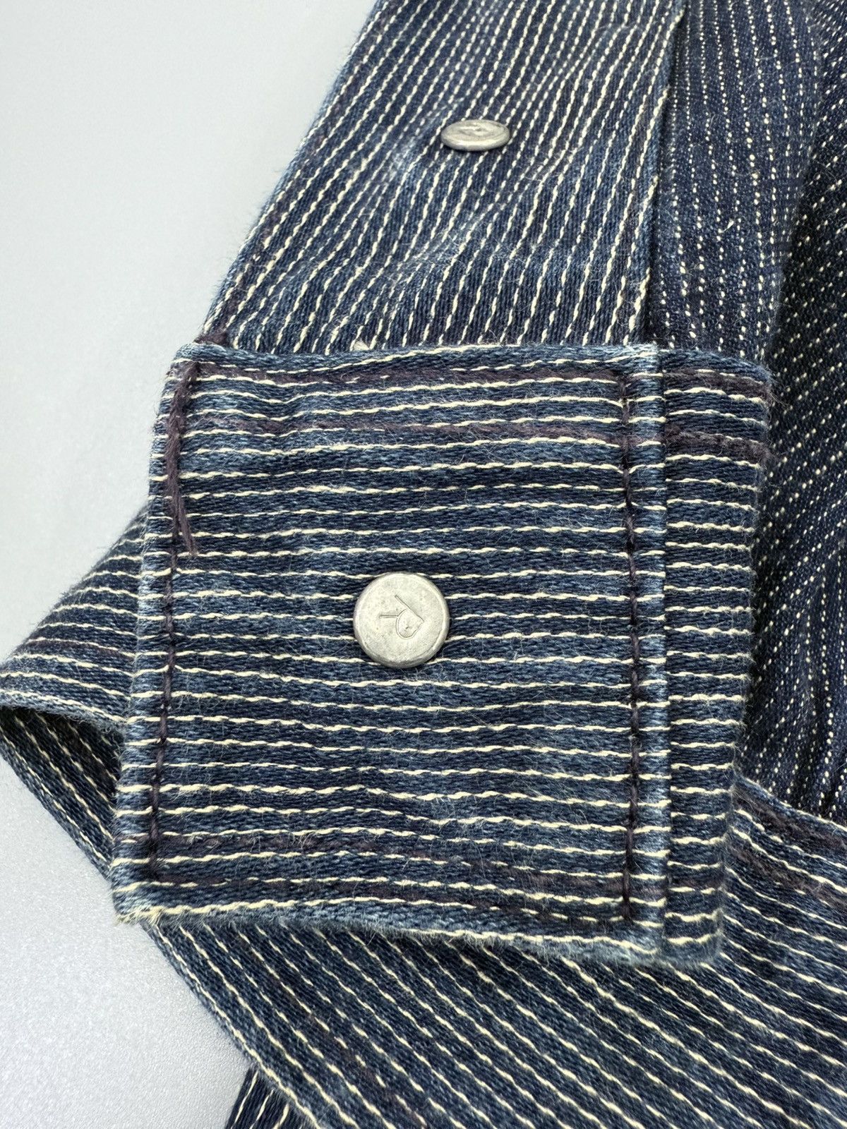 45rpm Vintage 45RPM Wabash Pinstripe Indigo Trucker Denim Jacket Size US M / EU 48-50 / 2 - 10 Thumbnail