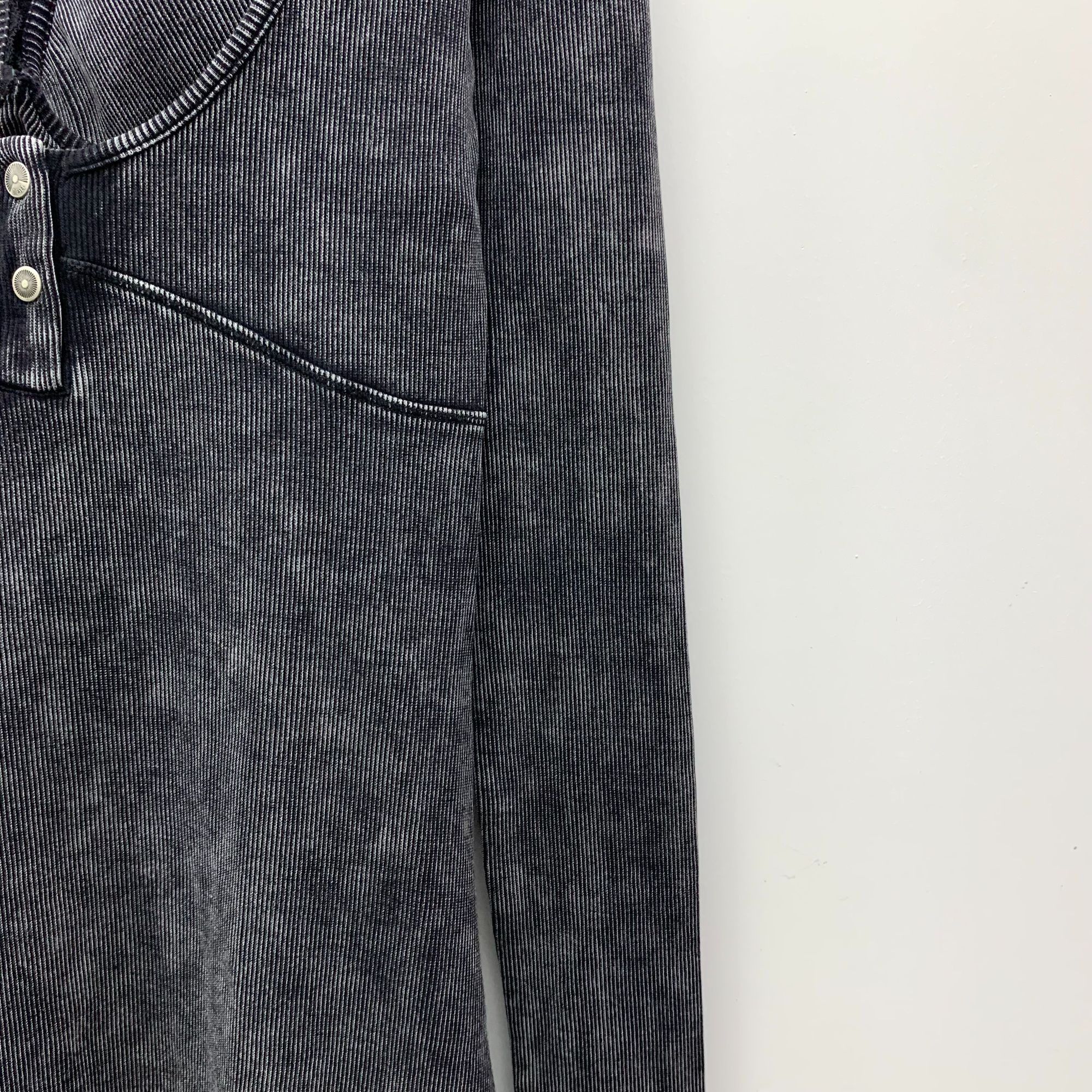 Diesel Diesel Black & Gray Washed Long-Sleeve Cotton Dress Size M Size M / US 6-8 / IT 42-44 - 6 Thumbnail