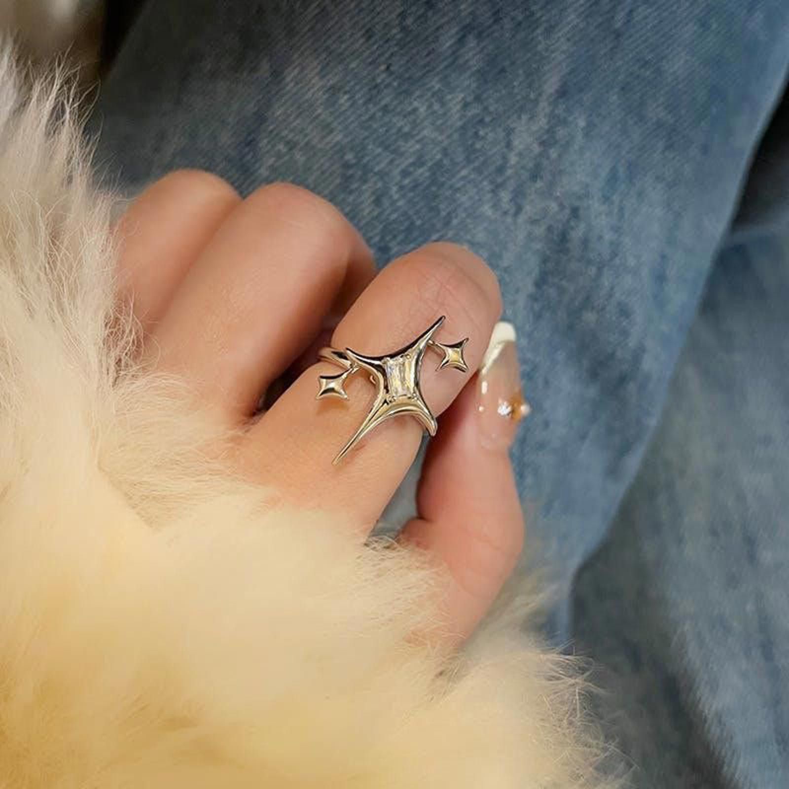 Other Cross Star Opal Ring Size ONE SIZE - 3 Thumbnail