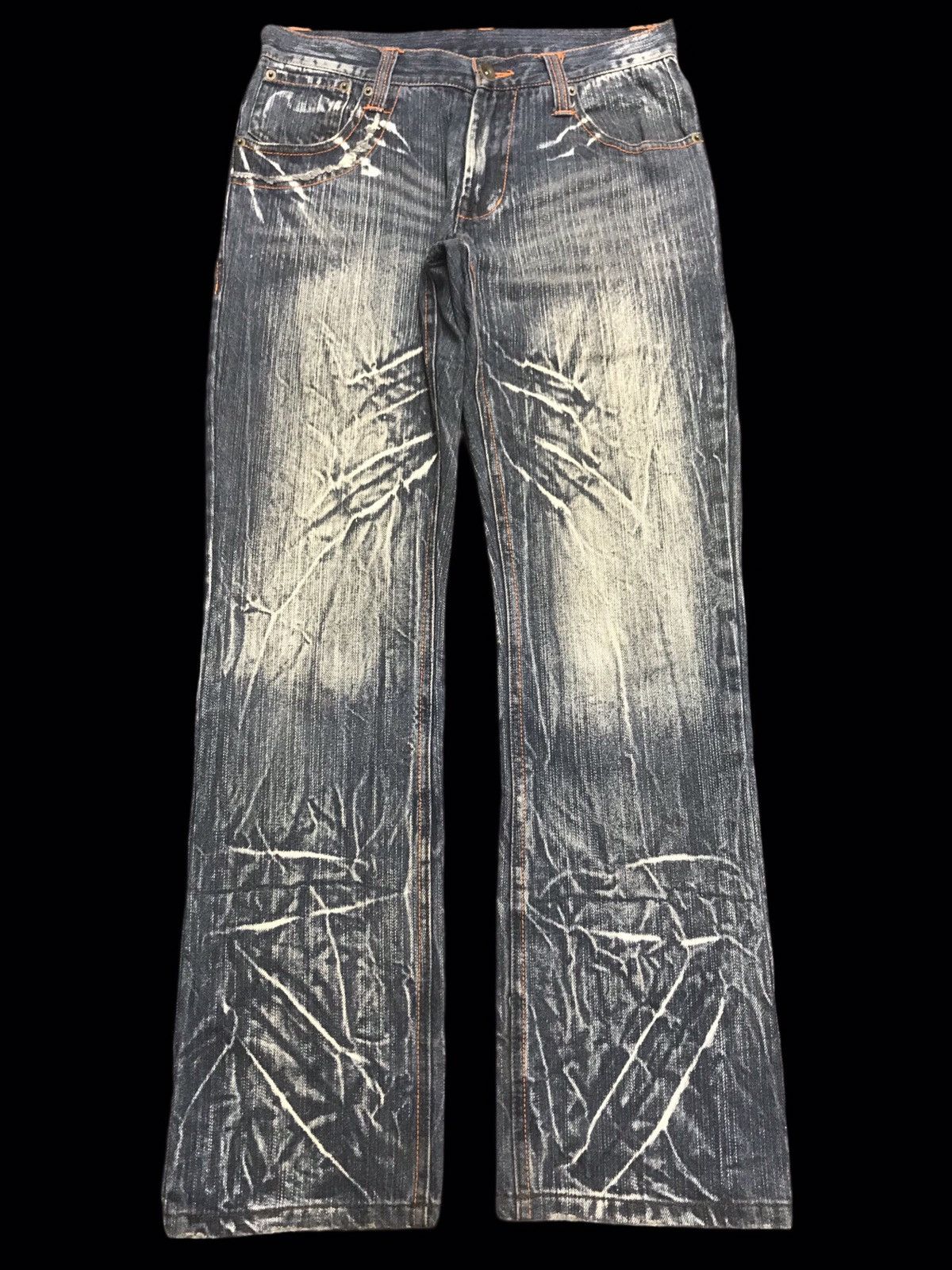Japanese Brand 💥SICK💥CLONEDEVGRU Rare Thunder Fades Jeans F237 Size US 31 - 1 Thumbnail