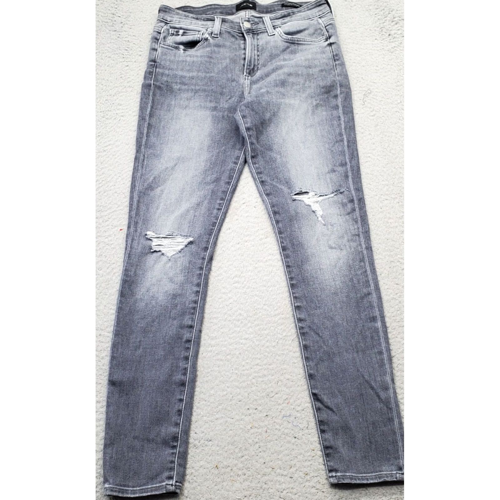 Denime Joe's Skinny Jeans Womens Size 28 Gray Denim Distressed Mid Rise Size 28" / US 6 / IT 42 - 2 Thumbnail