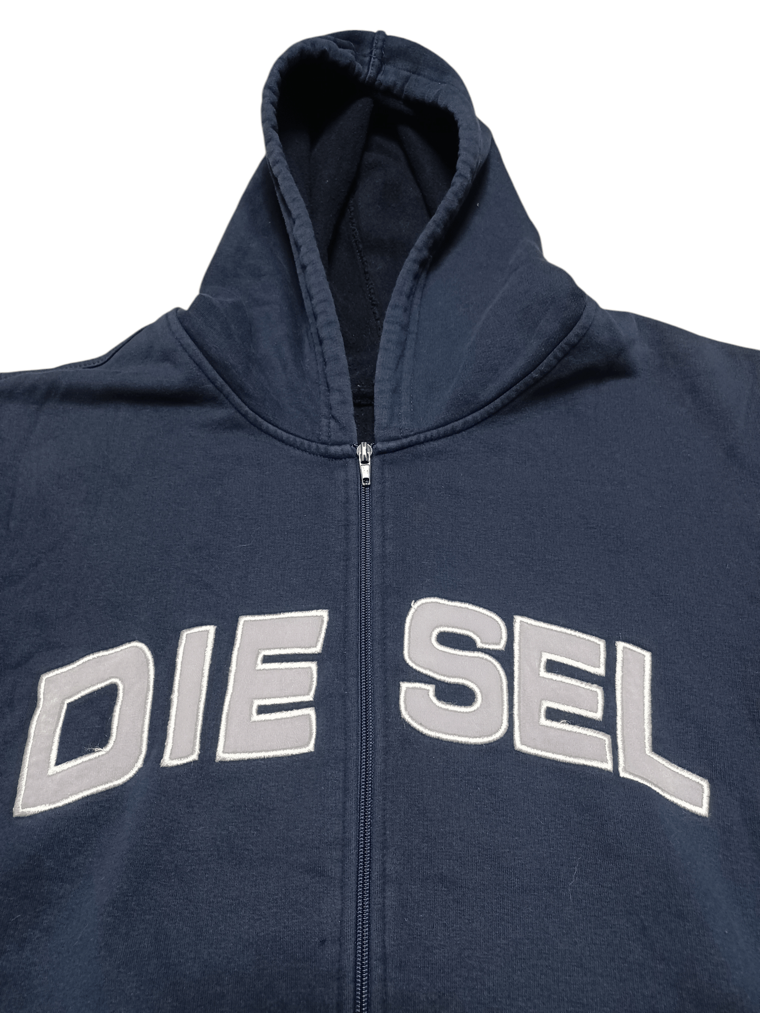 Diesel DIESEL VINTAGE BIGLOGO EMBROIDERED ZIP HOODIE Y2K DRILL Size US L / EU 52-54 / 3 - 2 Thumbnail
