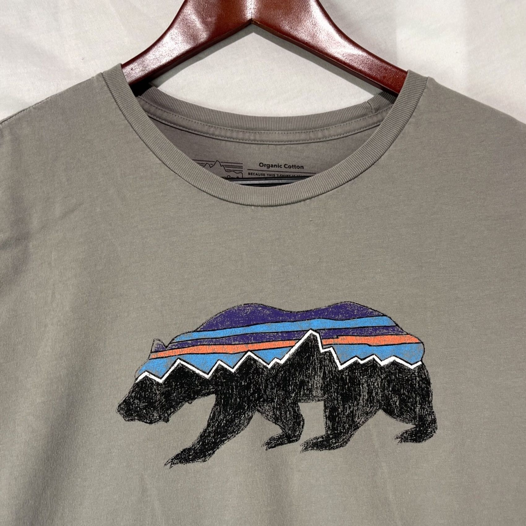 Patagonia Patagonia Shirt Mens Large Regular Fit Short Sleeve Outdoor Bear Logo Gray Flaws Size US L / EU 52-54 / 3 - 3 Thumbnail