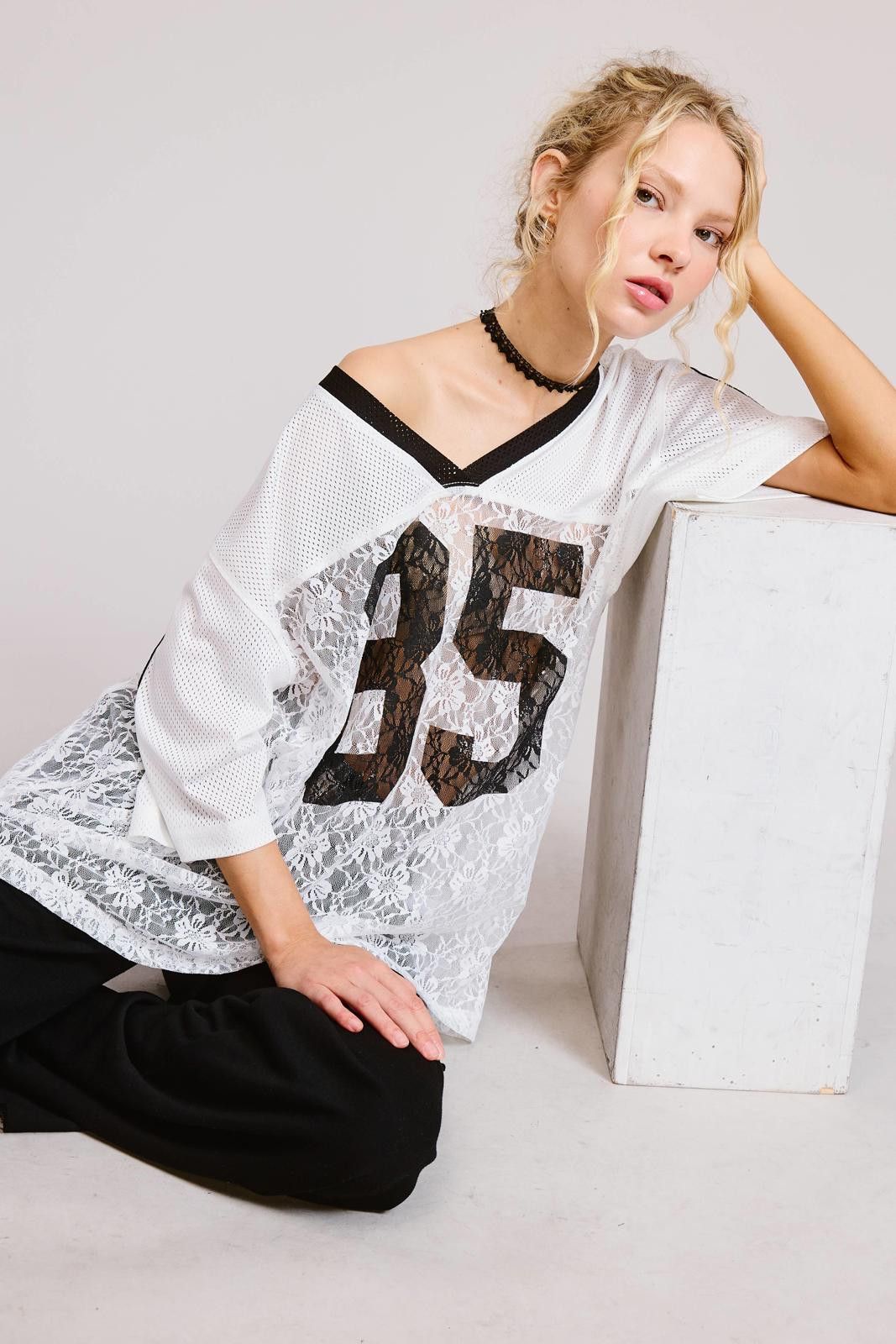 Other Sporty Chic Lace Number 85 Graphic Jersey Restocked!! Size S / US 4 / IT 40 - 7 Thumbnail