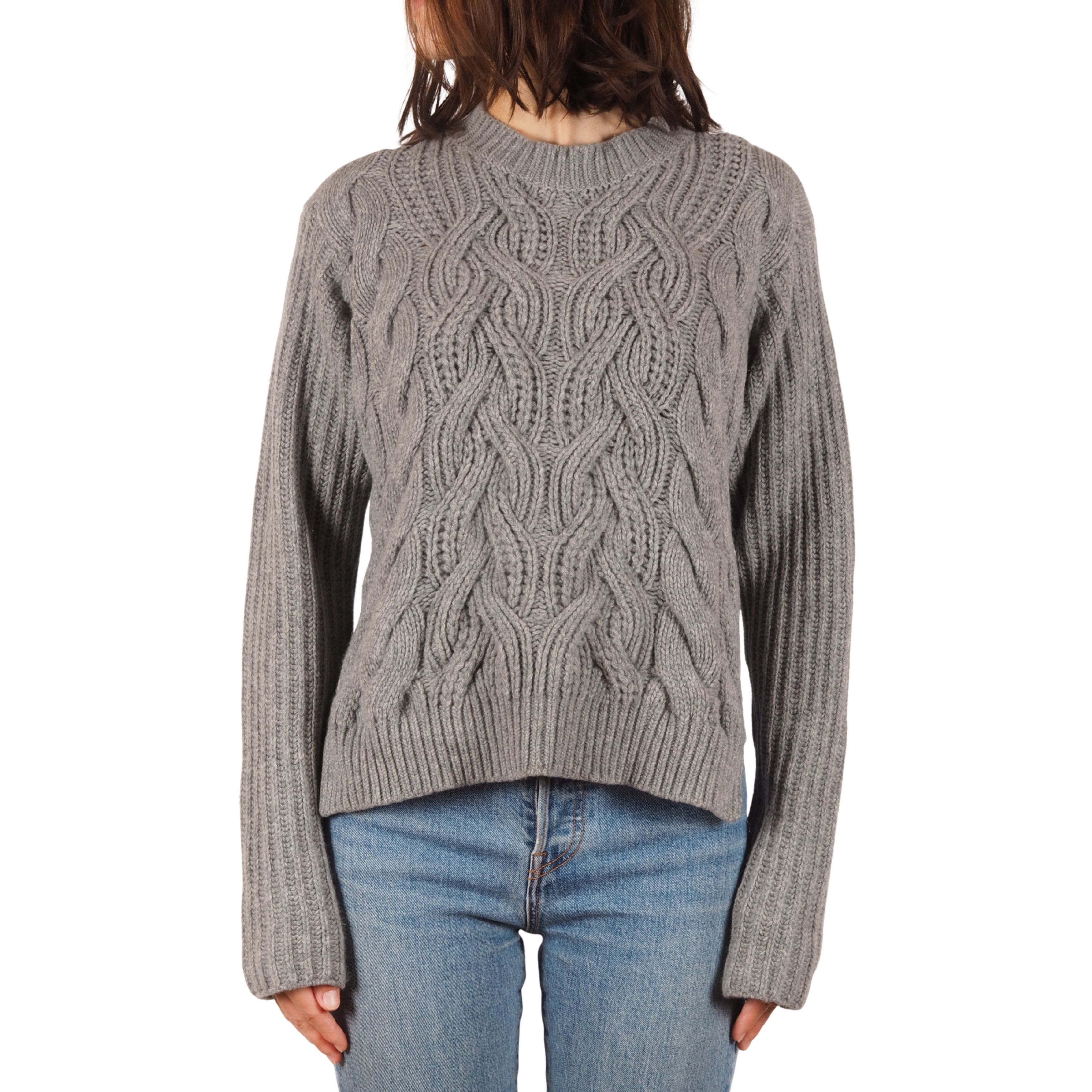 Helmut Lang Helmut Lang Vintage Cable Knit Wool Sweater Gray Size XS / US 0-2 / IT 36-38 - 1 Thumbnail