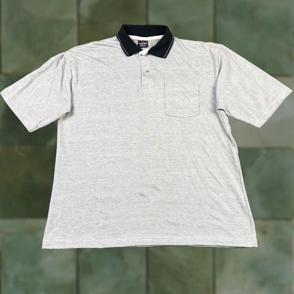 Vintage VINTAGE Andhurst Polo Shirt Mens Large Blue Gray 90s Golf Polo Shirt Polo Short Sleeve Collared Front Pocket Made In USA Size US L / EU 52-54 / 3 - 1 Thumbnail